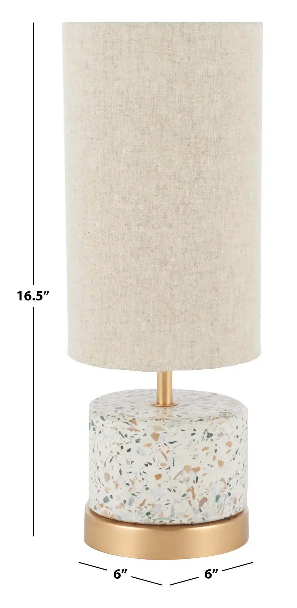 Laszlo Table Lamp in Natural / Gold, detail view