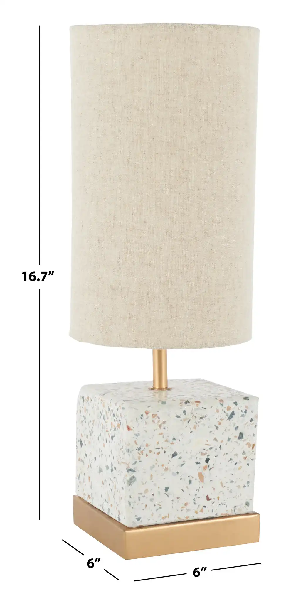 Jarelle Table Lamp in Natural / Gold, detail view
