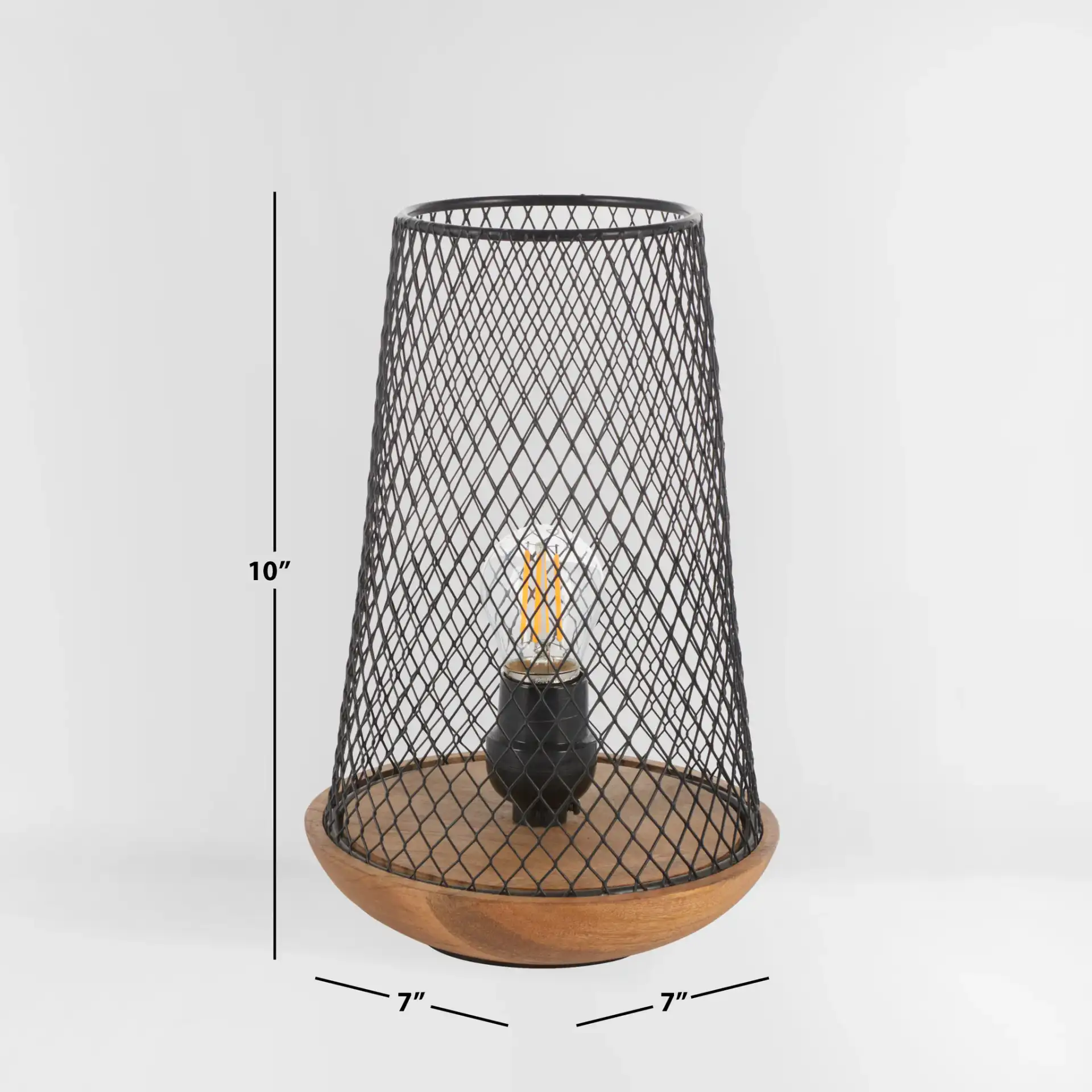 Haynes Table Lamp in Black / Natural, detail view