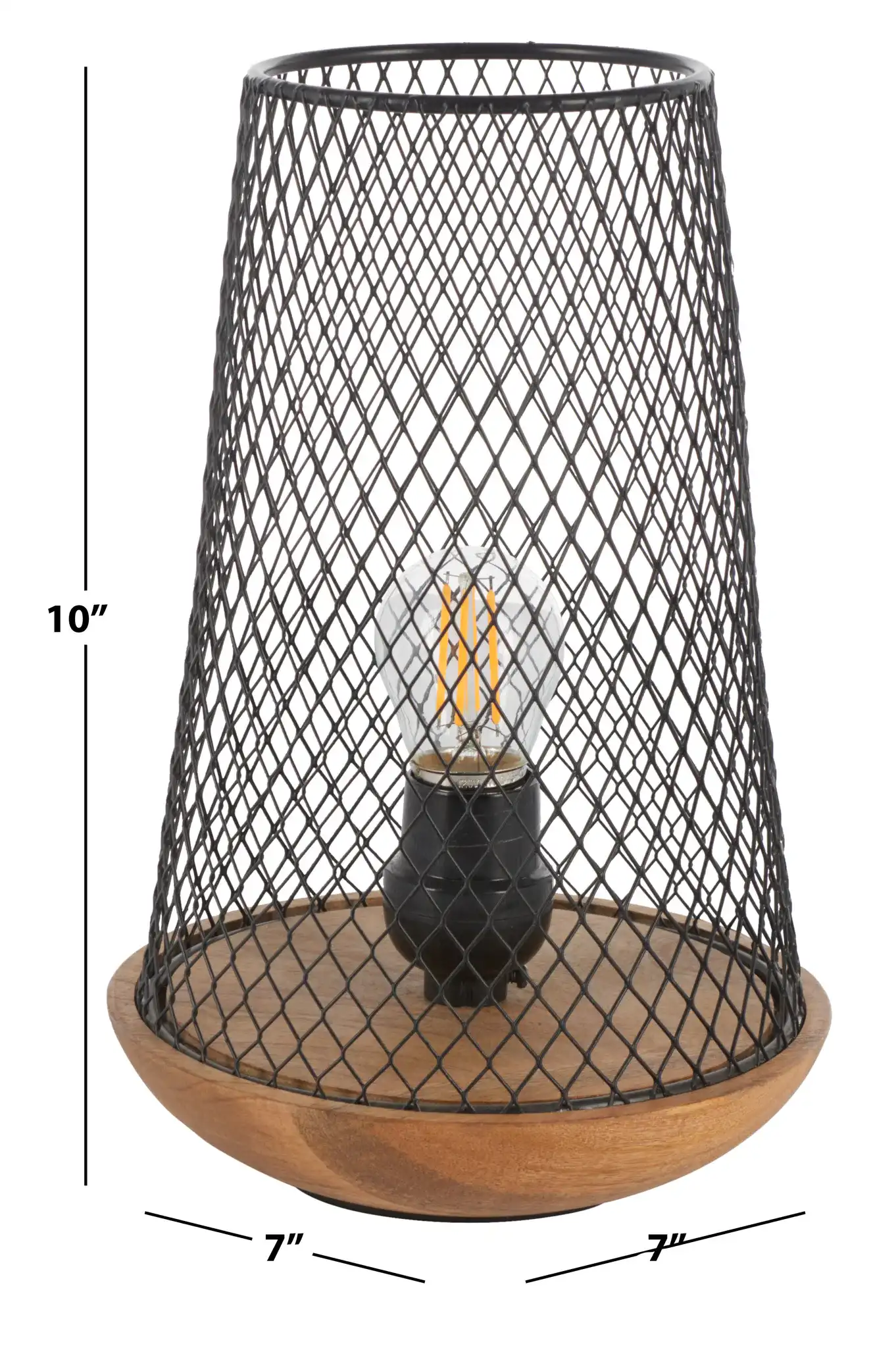 Haynes Table Lamp in Black / Natural, detail view