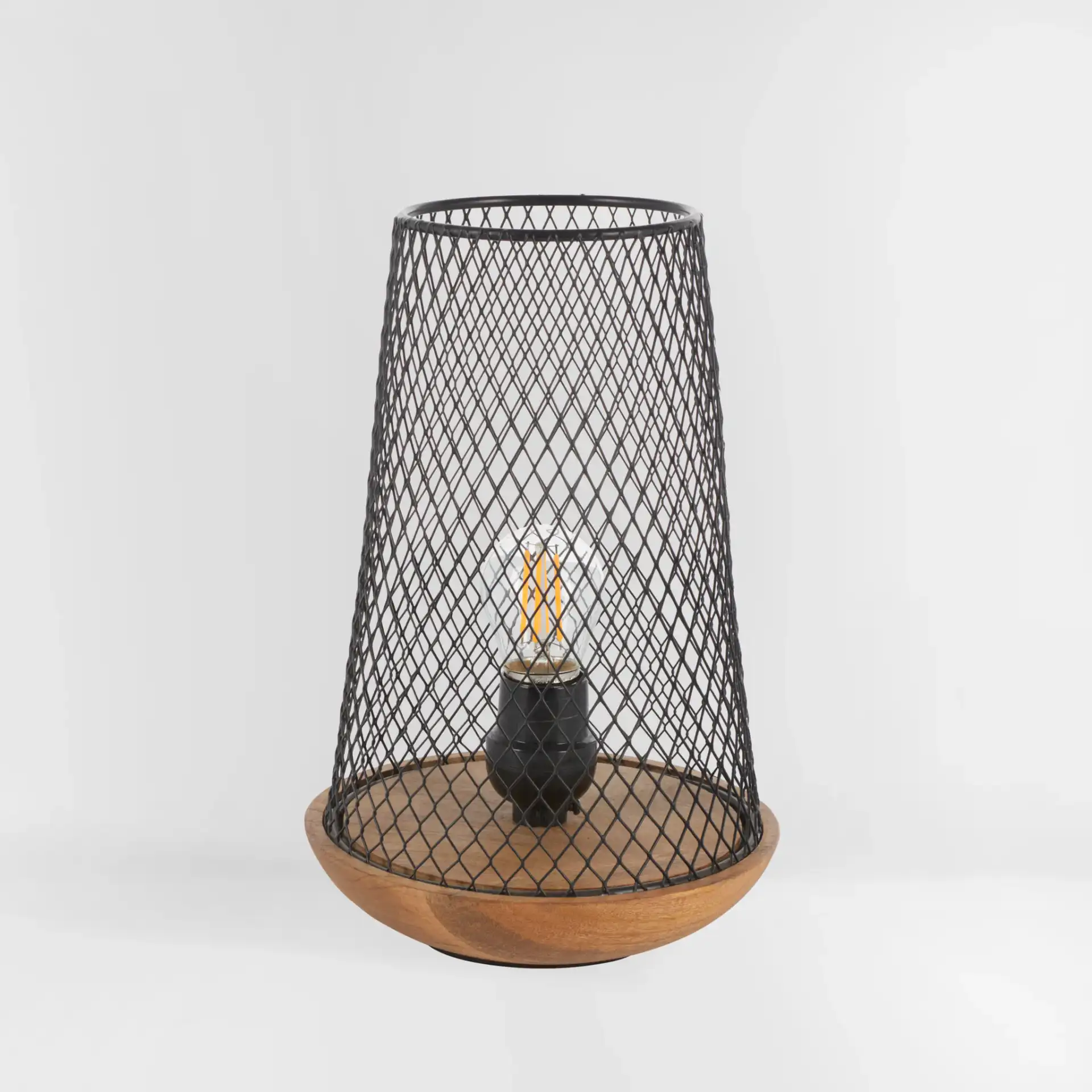 Haynes Table Lamp in Black / Natural, detail view