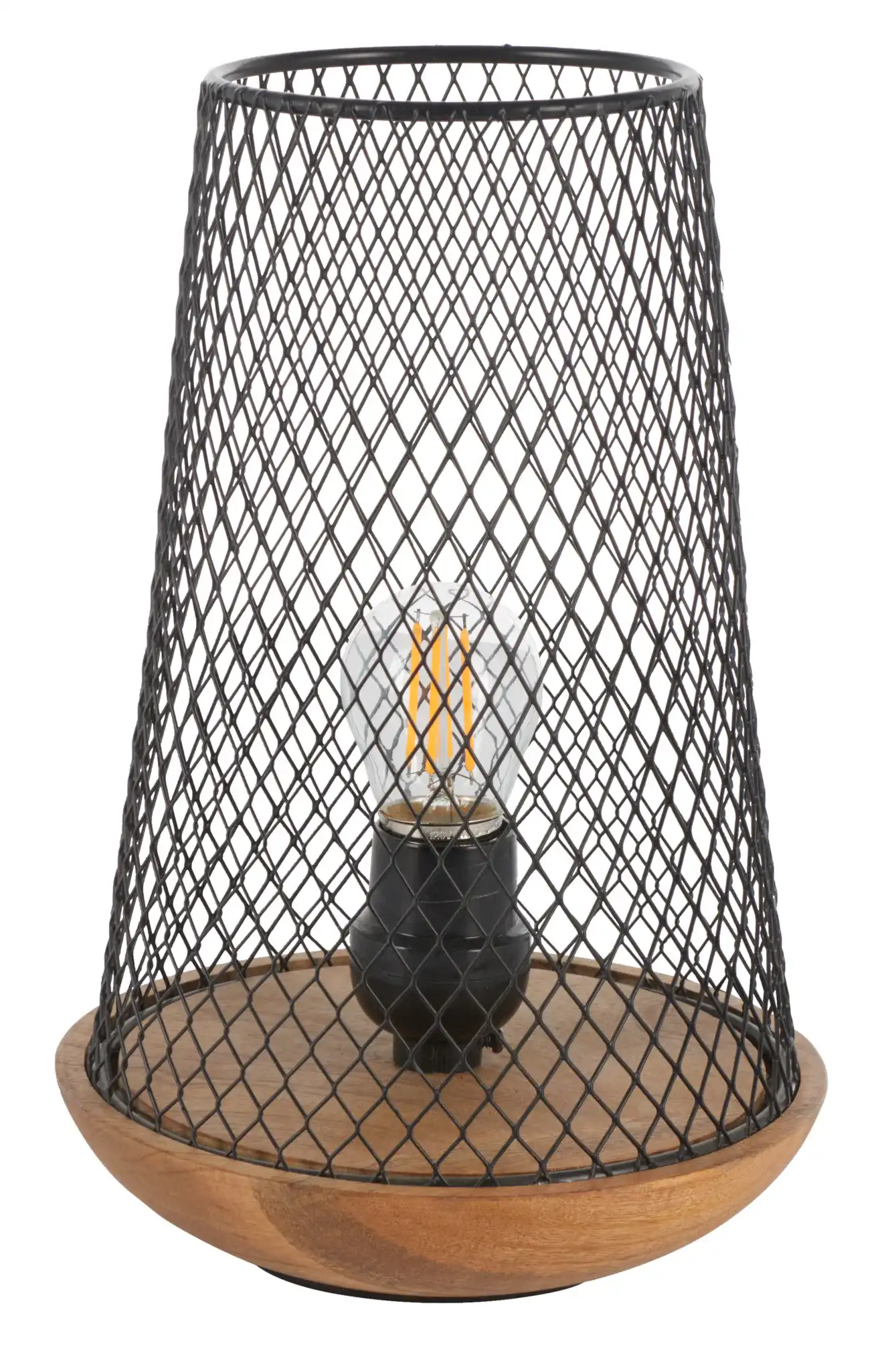 Haynes Table Lamp in Black / Natural, detail view