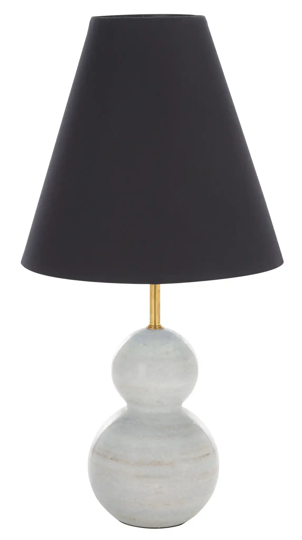 Evadne Table Lamp in Black / White, detail view