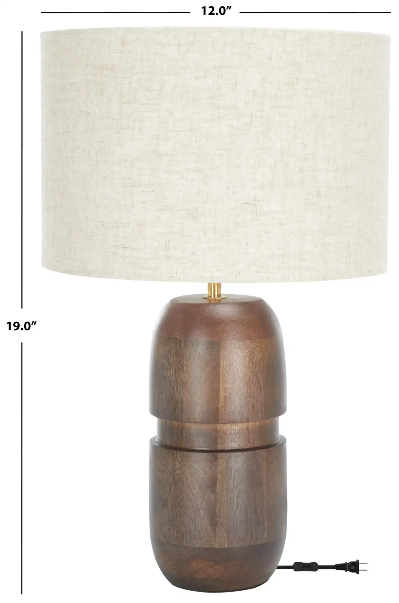 Nami Table Lamp in Natural, detail view