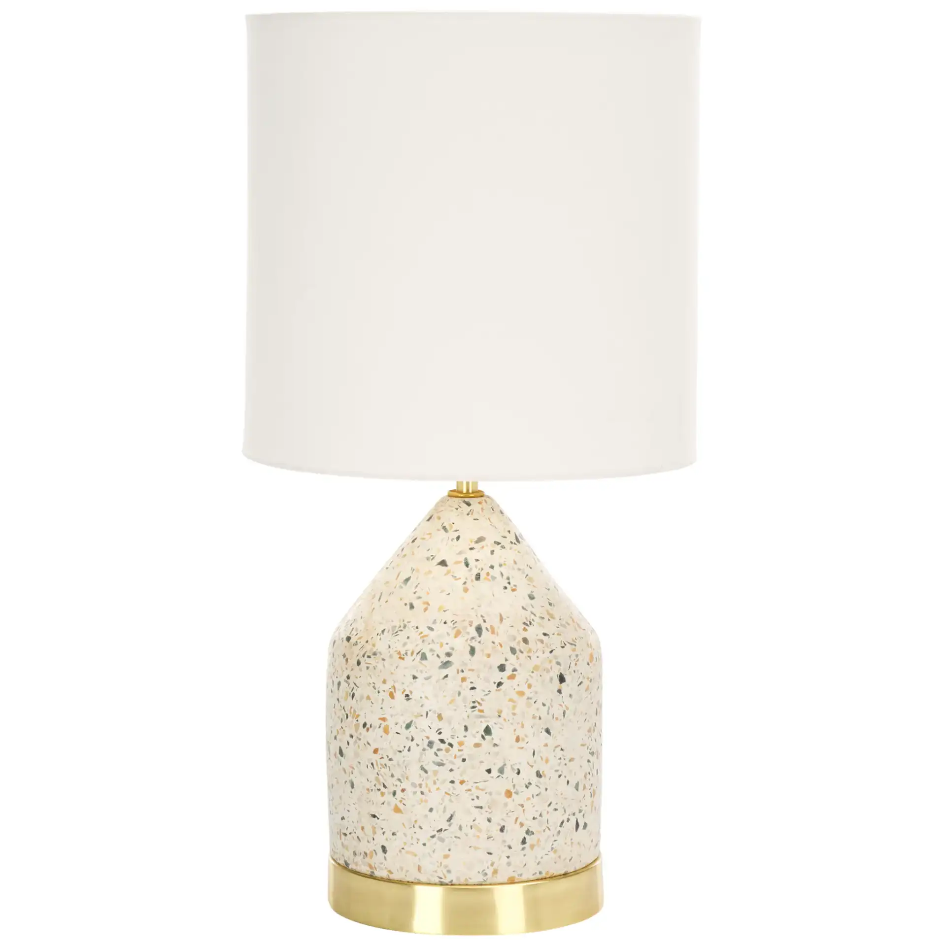 Nicolai Bottle Table Lamp in White / Gold, detail view