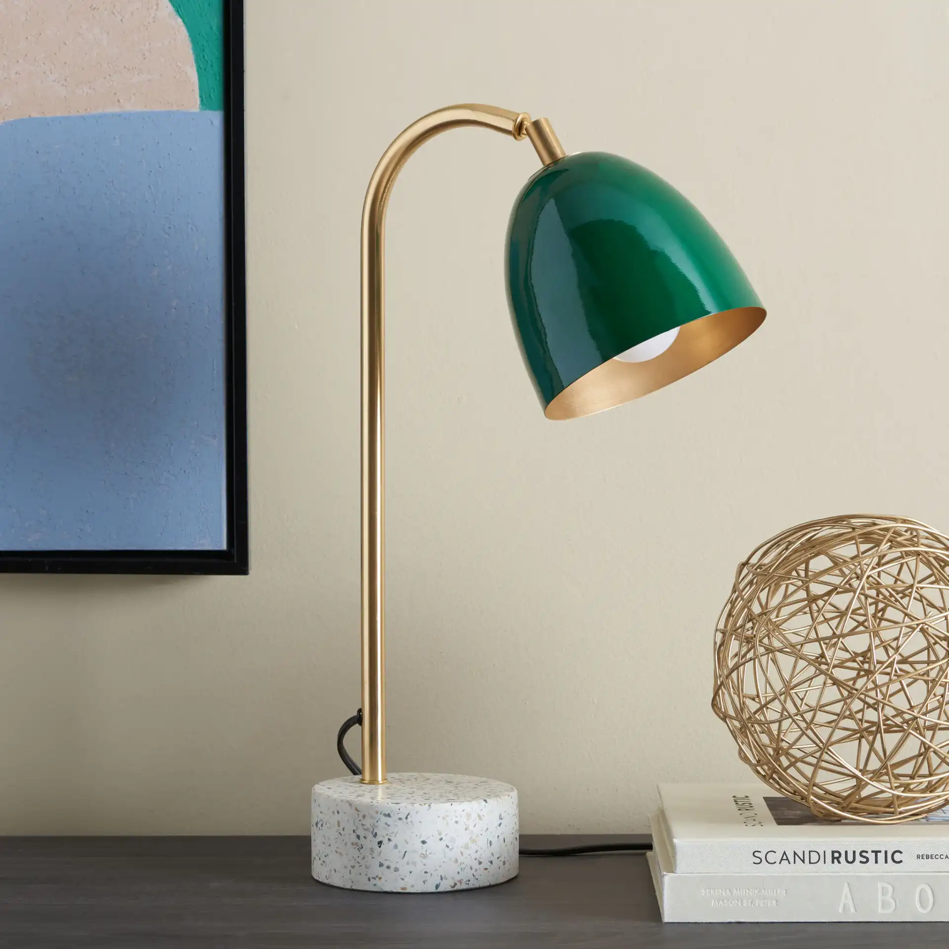 Nicolai Task Table Lamp in Multicolor in a styled room