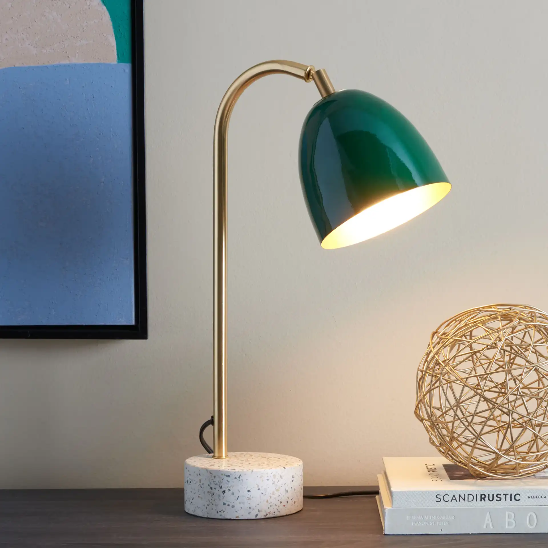 Nicolai Task Table Lamp in Multicolor in a styled room