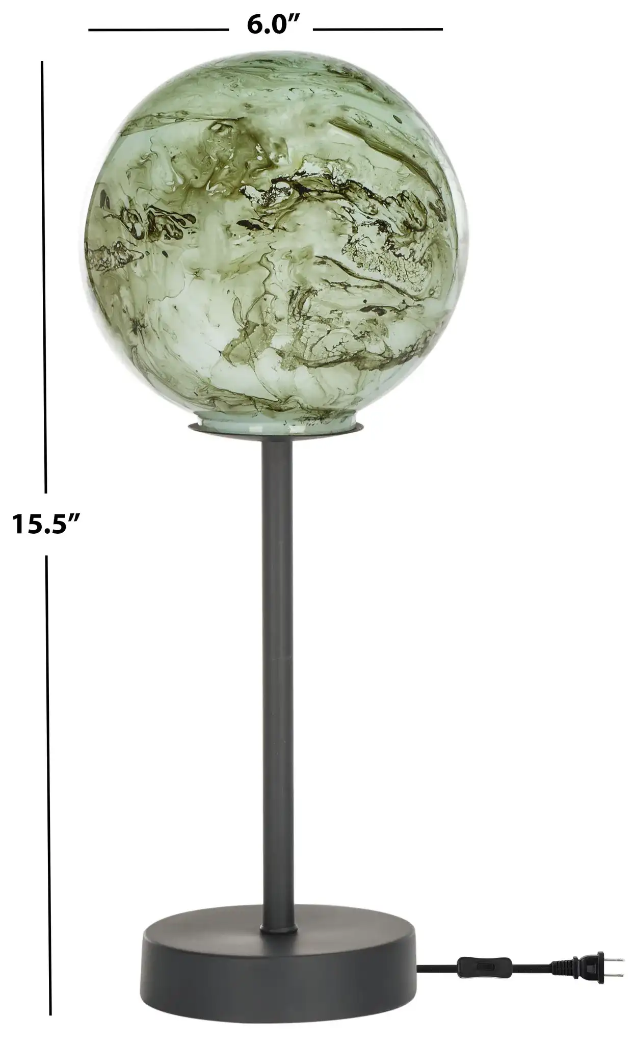 Zadie Table Lamp in Black / Multicolor, detail view