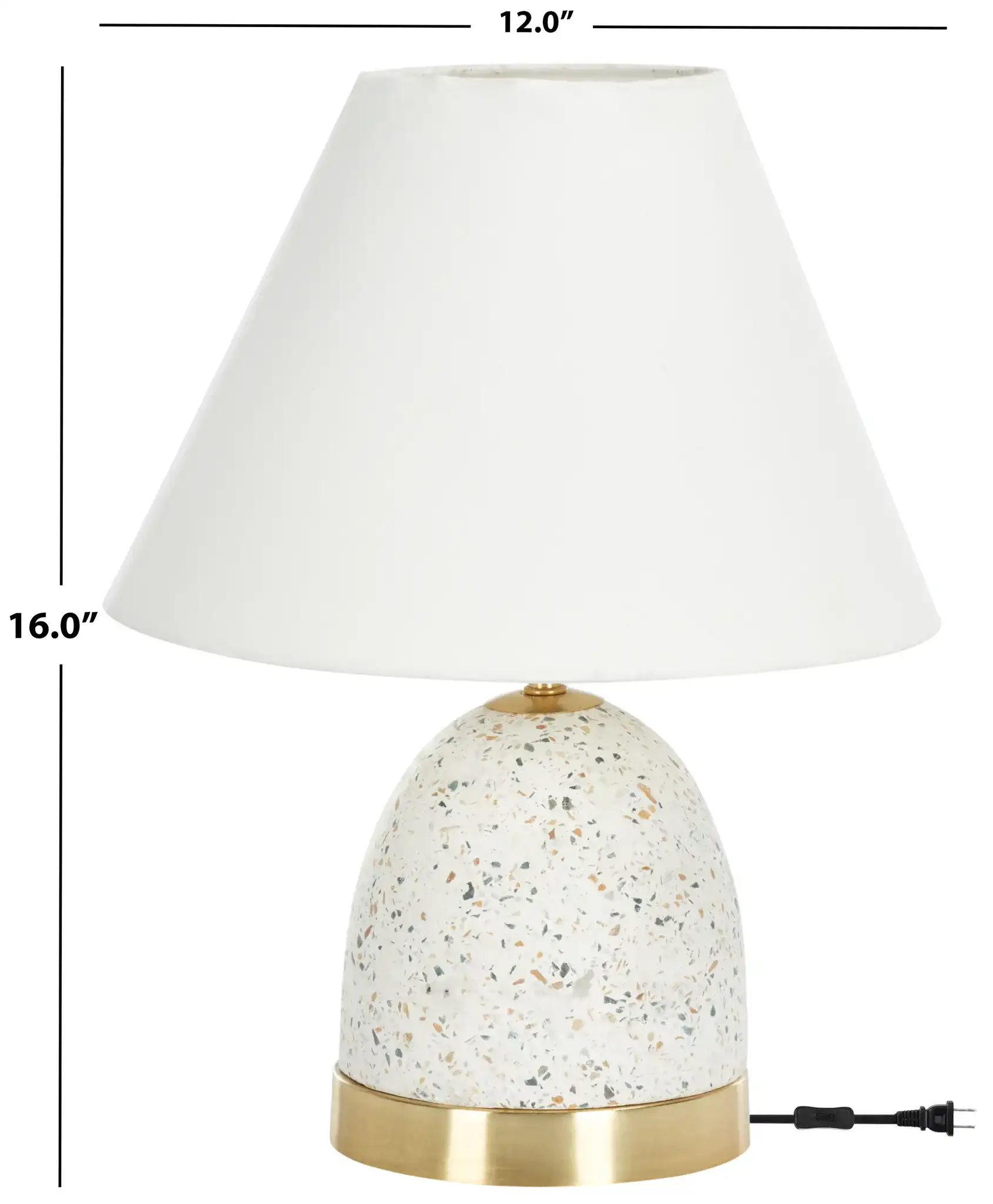 Nicolai Table Lamp in White / Gold, detail view