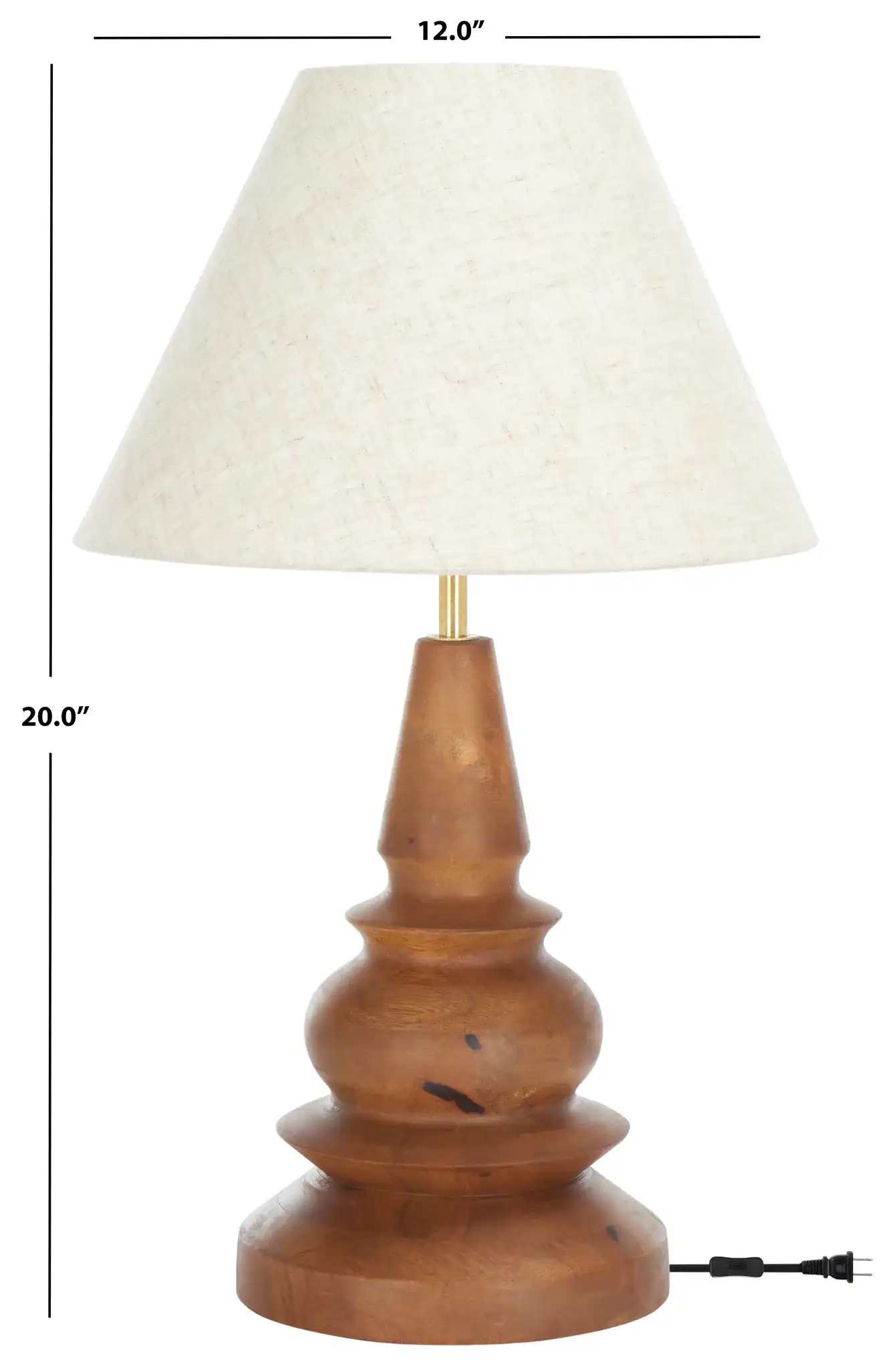 Solene Table Lamp in Natural, detail view