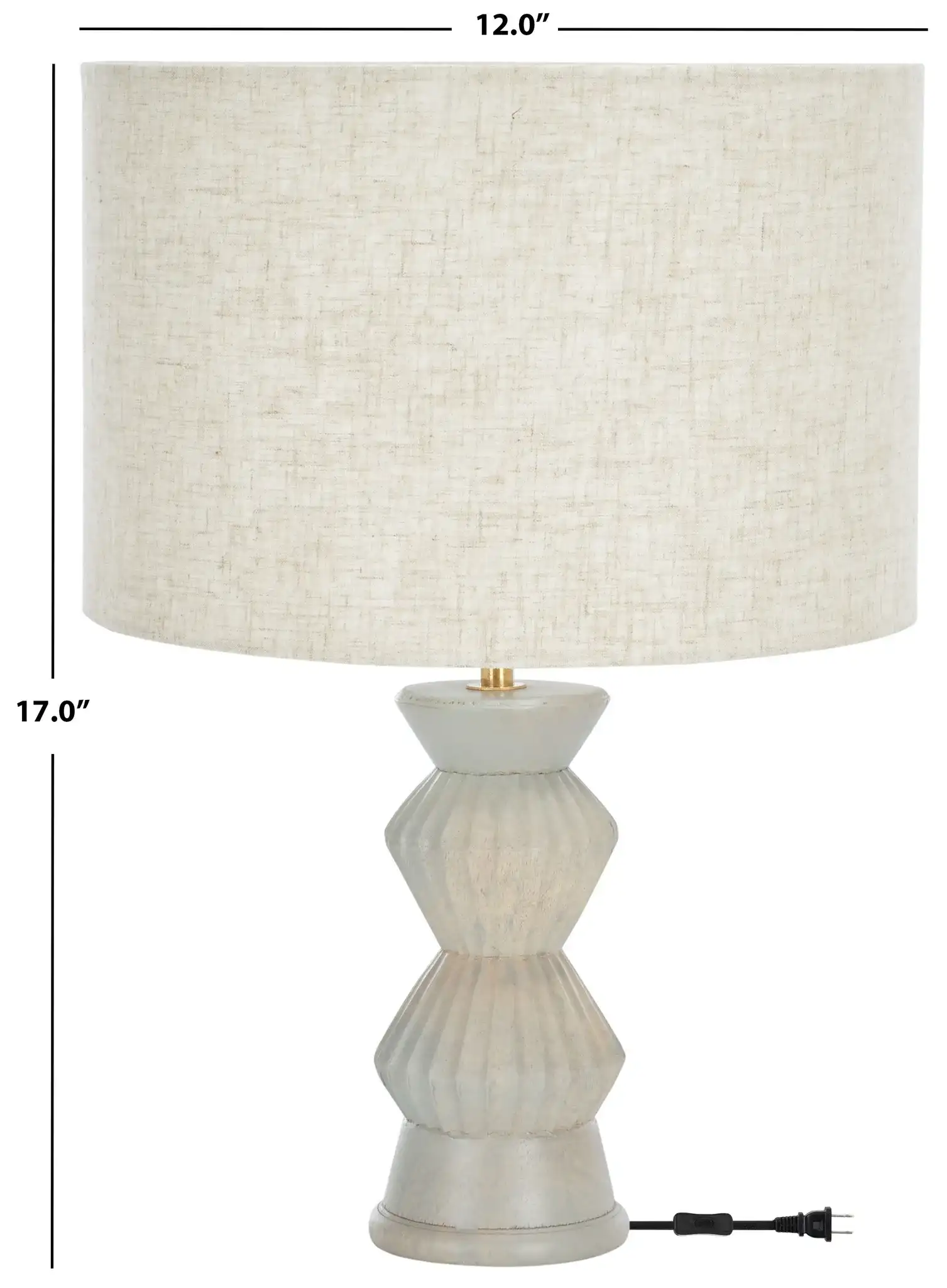 Isano Table Lamp in Off-White, detail view