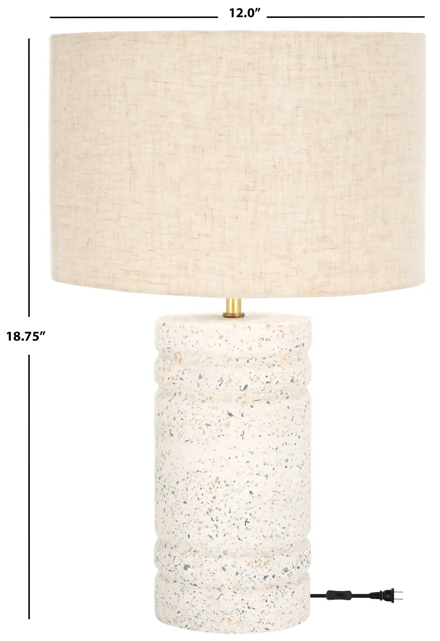 Azalea Table Lamp in White / Multicolor, detail view
