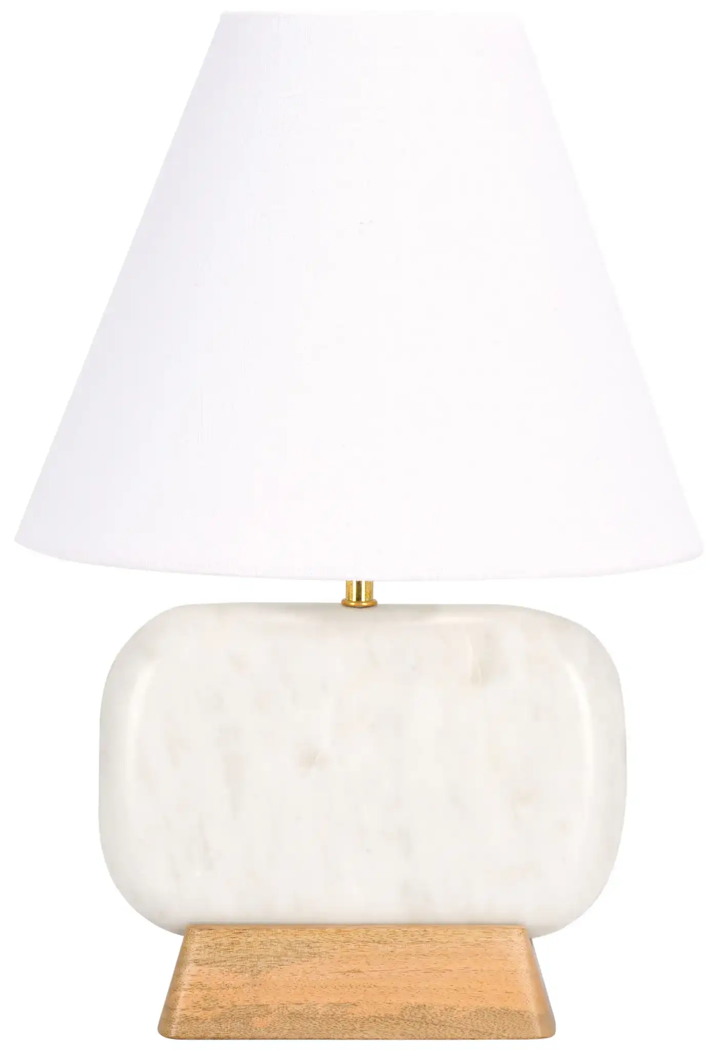 Naira Table Lamp in White Marble / Natural, detail view