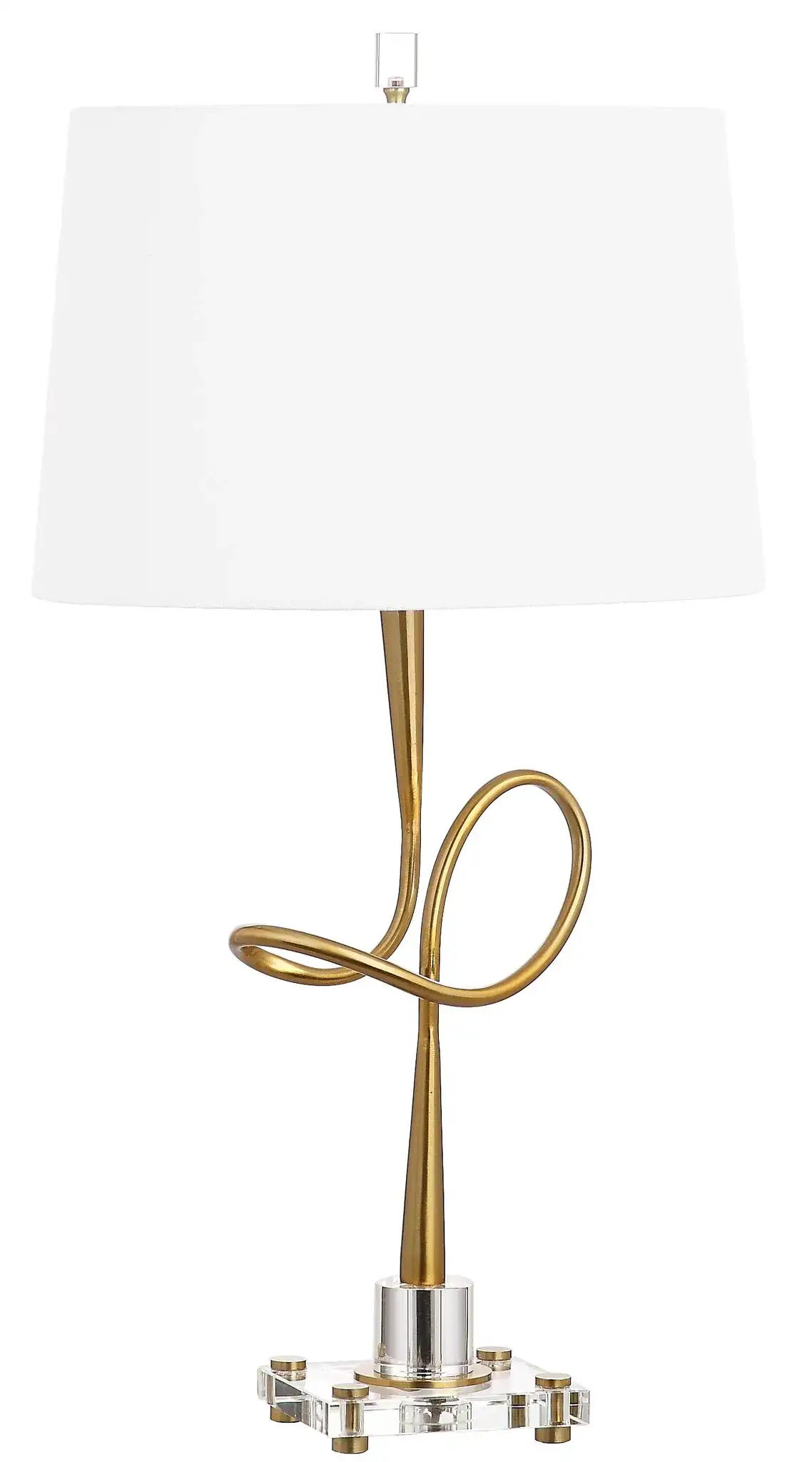 Hensley Table Lamp in Gold, detail view