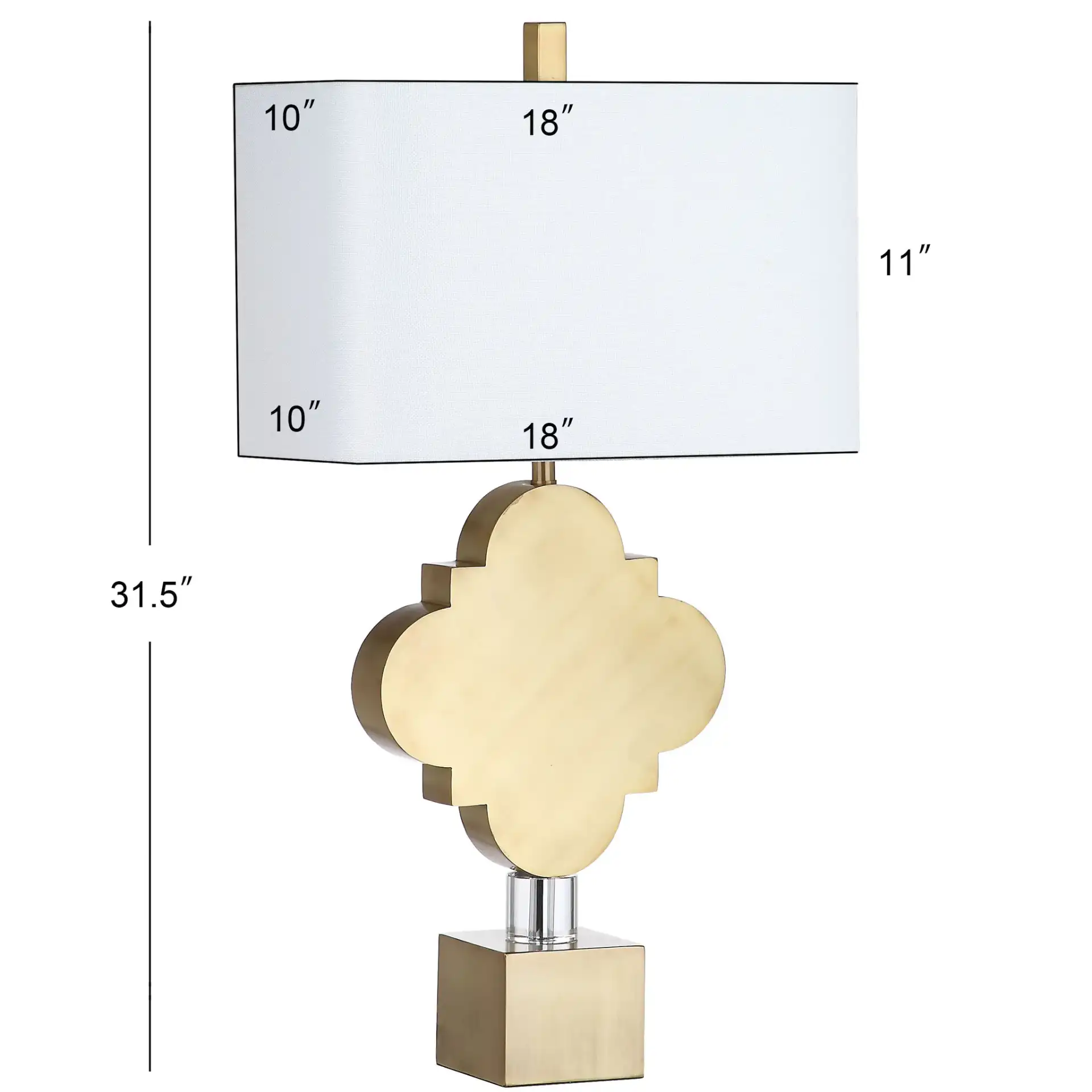 Marina Table Lamp in Gold, detail view