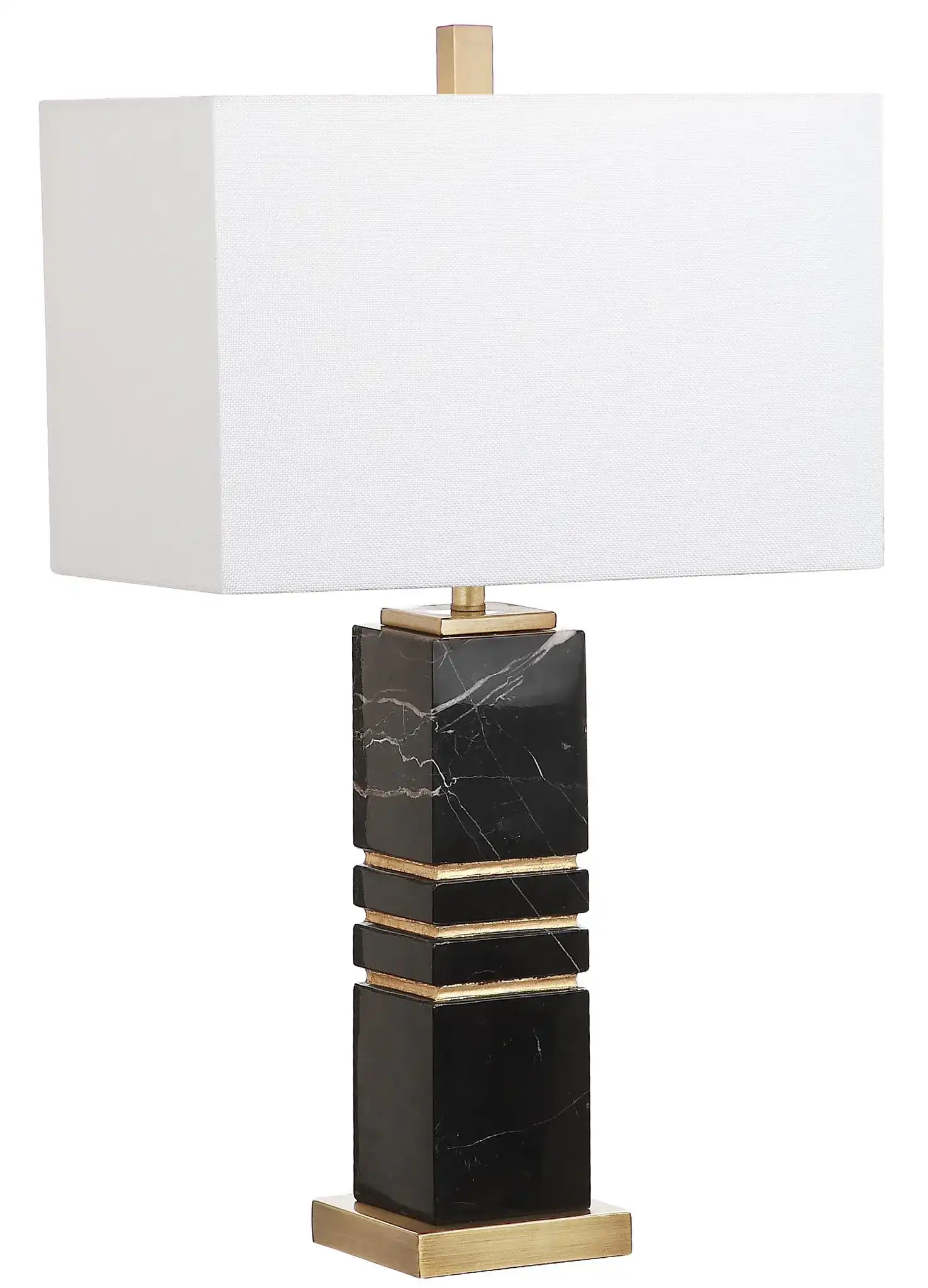 Jaxton Table Lamp in White / Gold, detail view