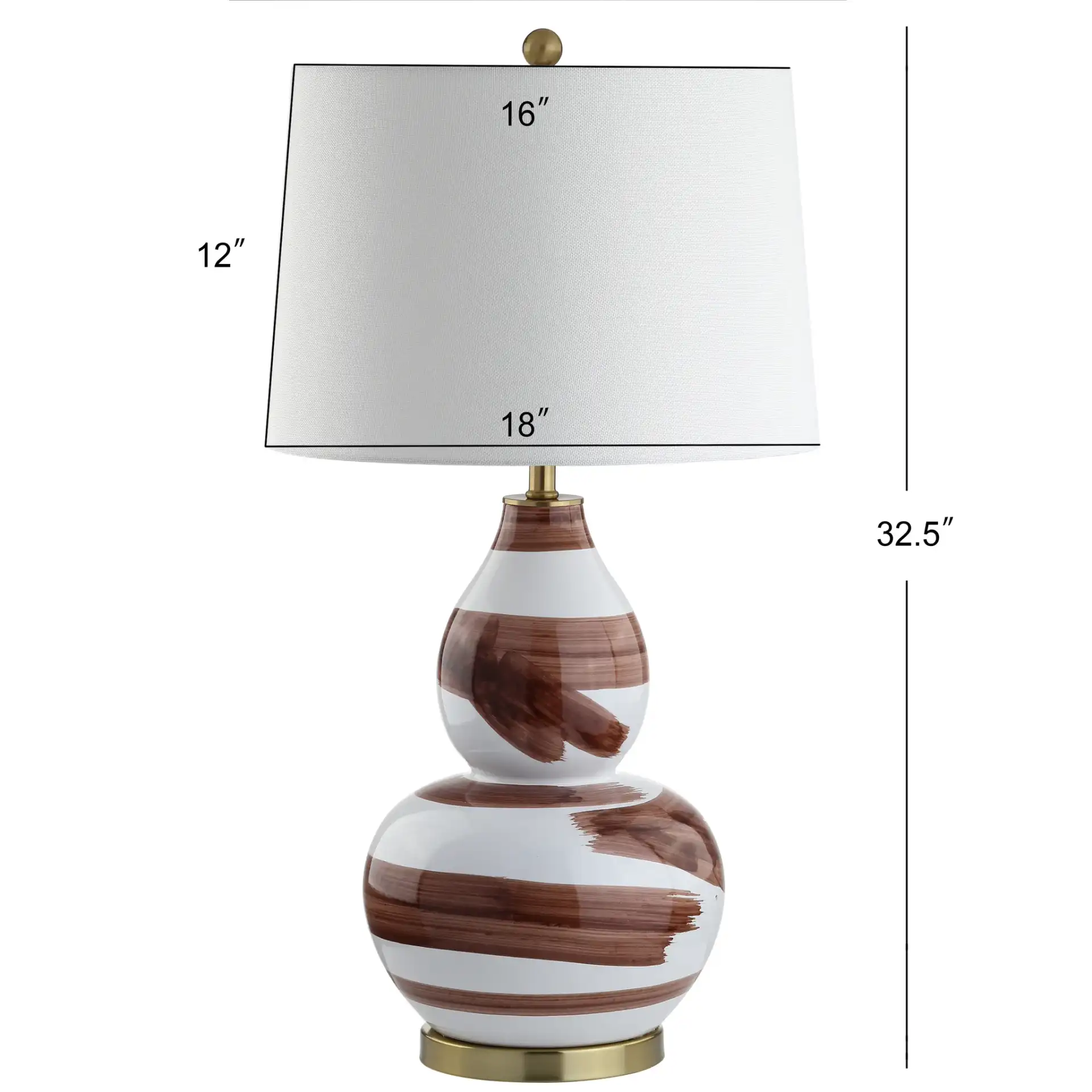 Aileen Table Lamp in Brown / Gold, detail view