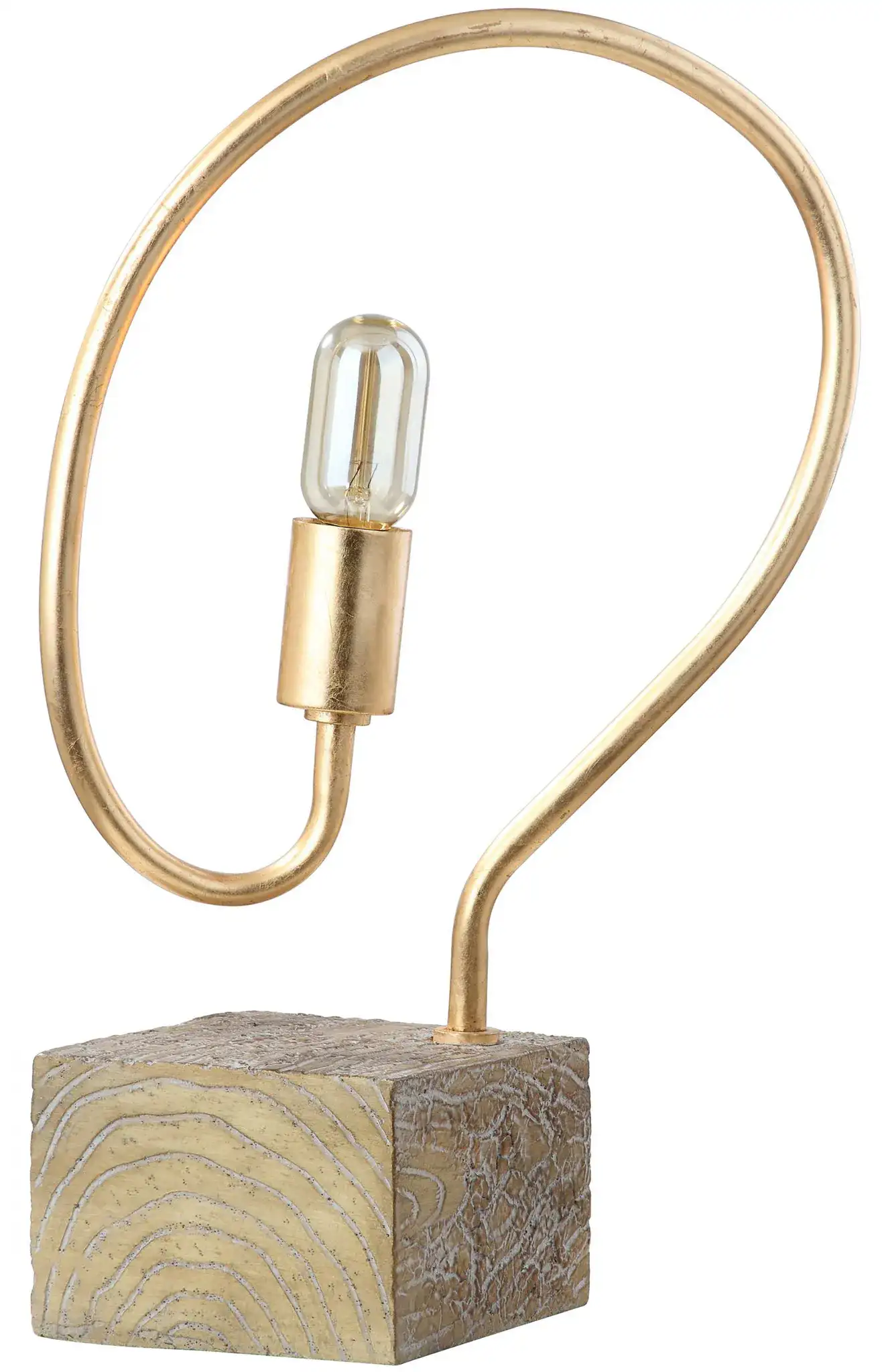 Tori Table Lamp in Gold, detail view