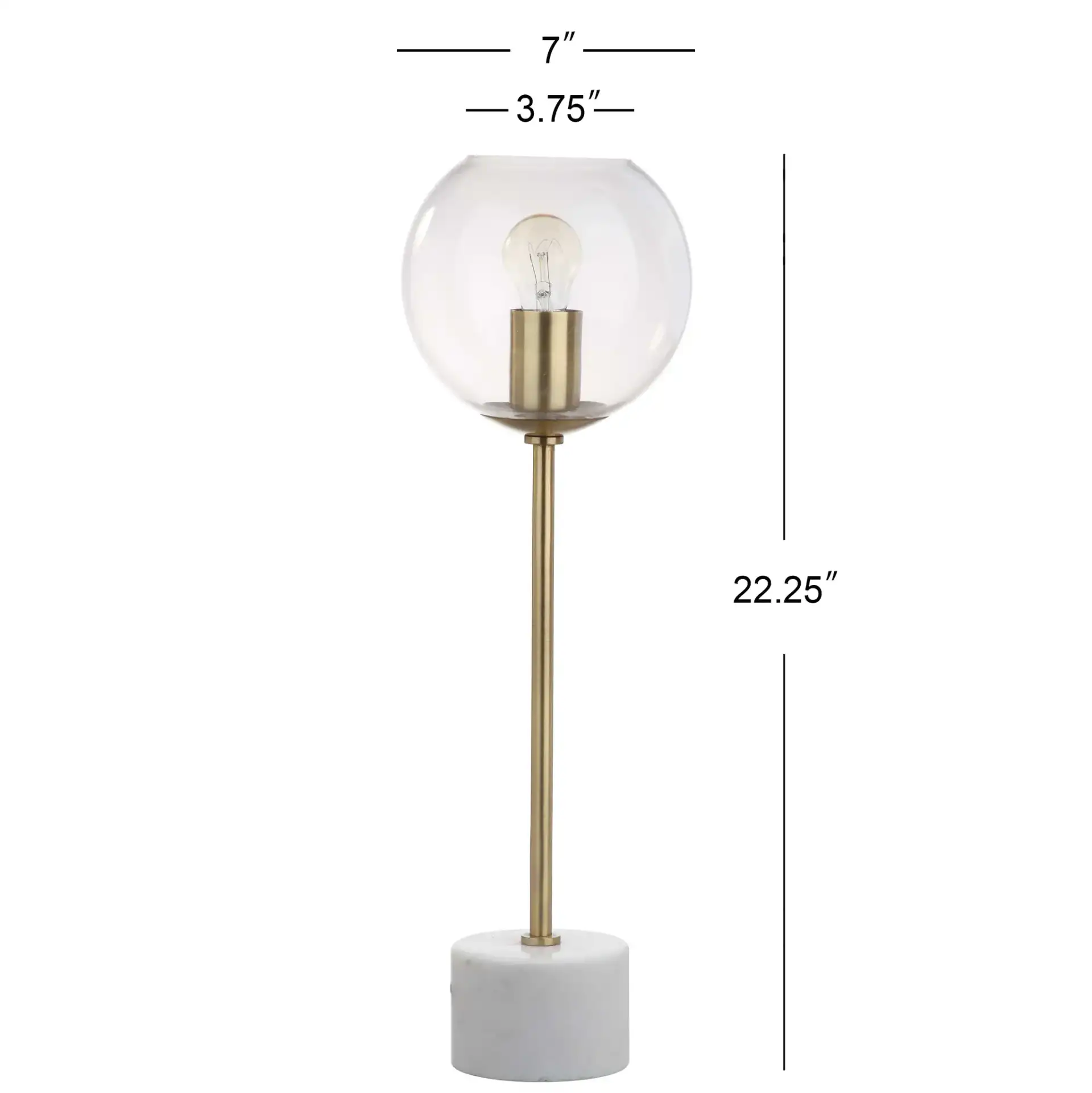 Caden Table Lamp in Gold, detail view