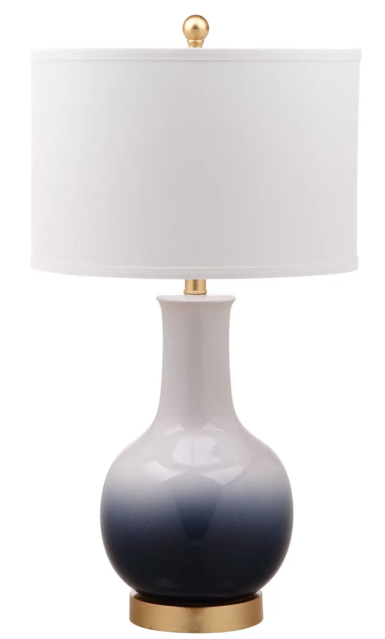 Alfio Table Lamp in Navy Blue / Gold, detail view