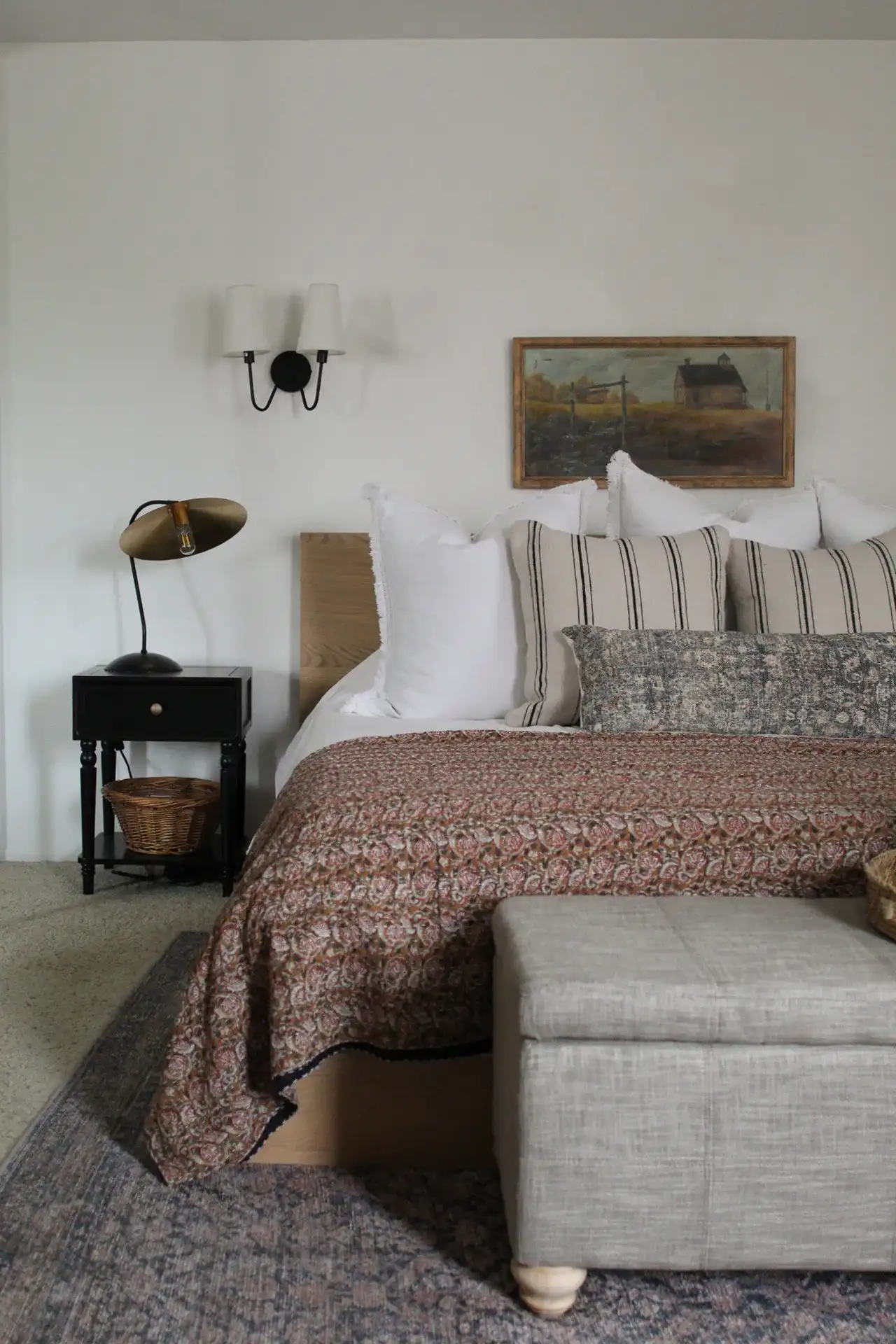 Orla Table Lamp in Copper in a styled room