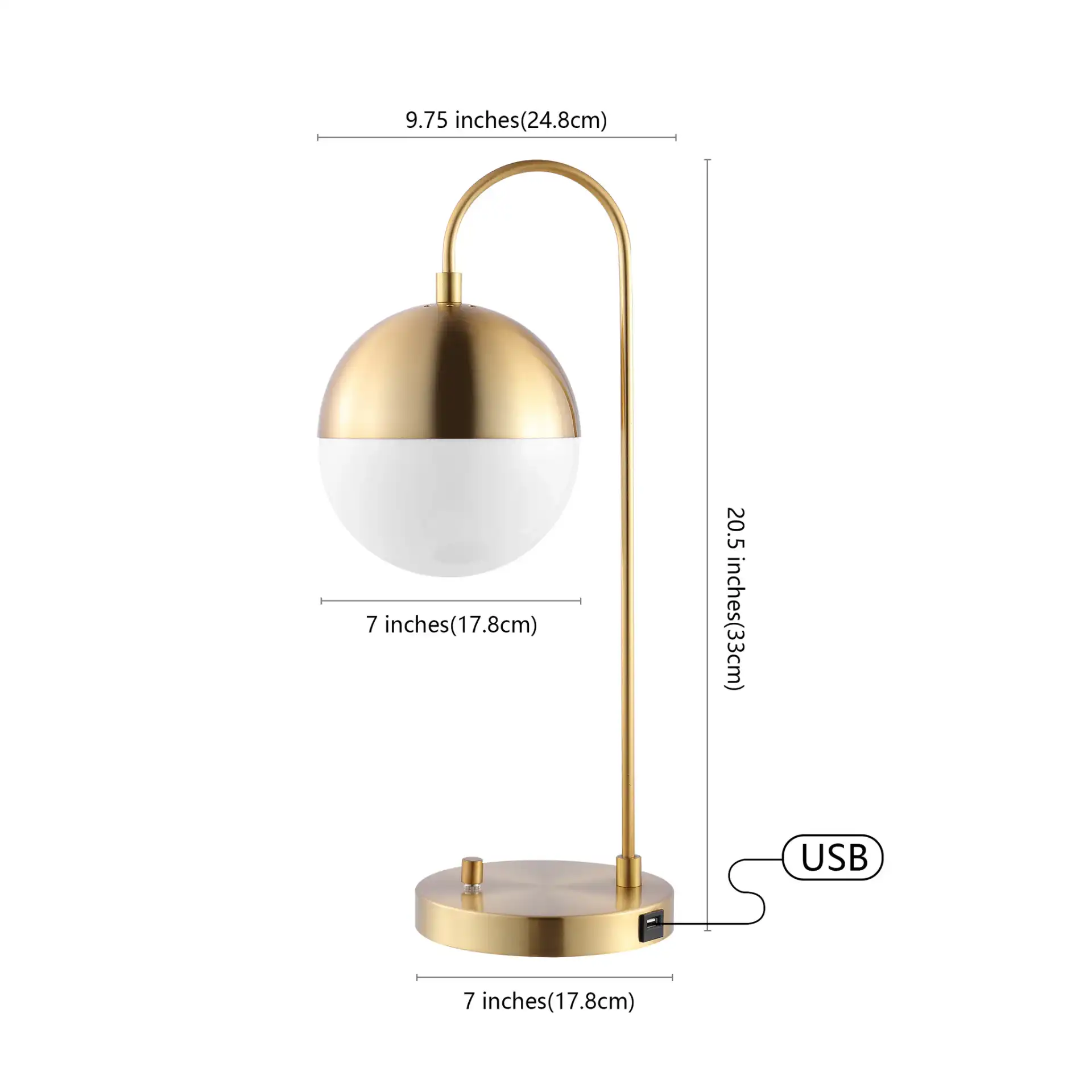Cappi Table Lamp in Brass, detail view