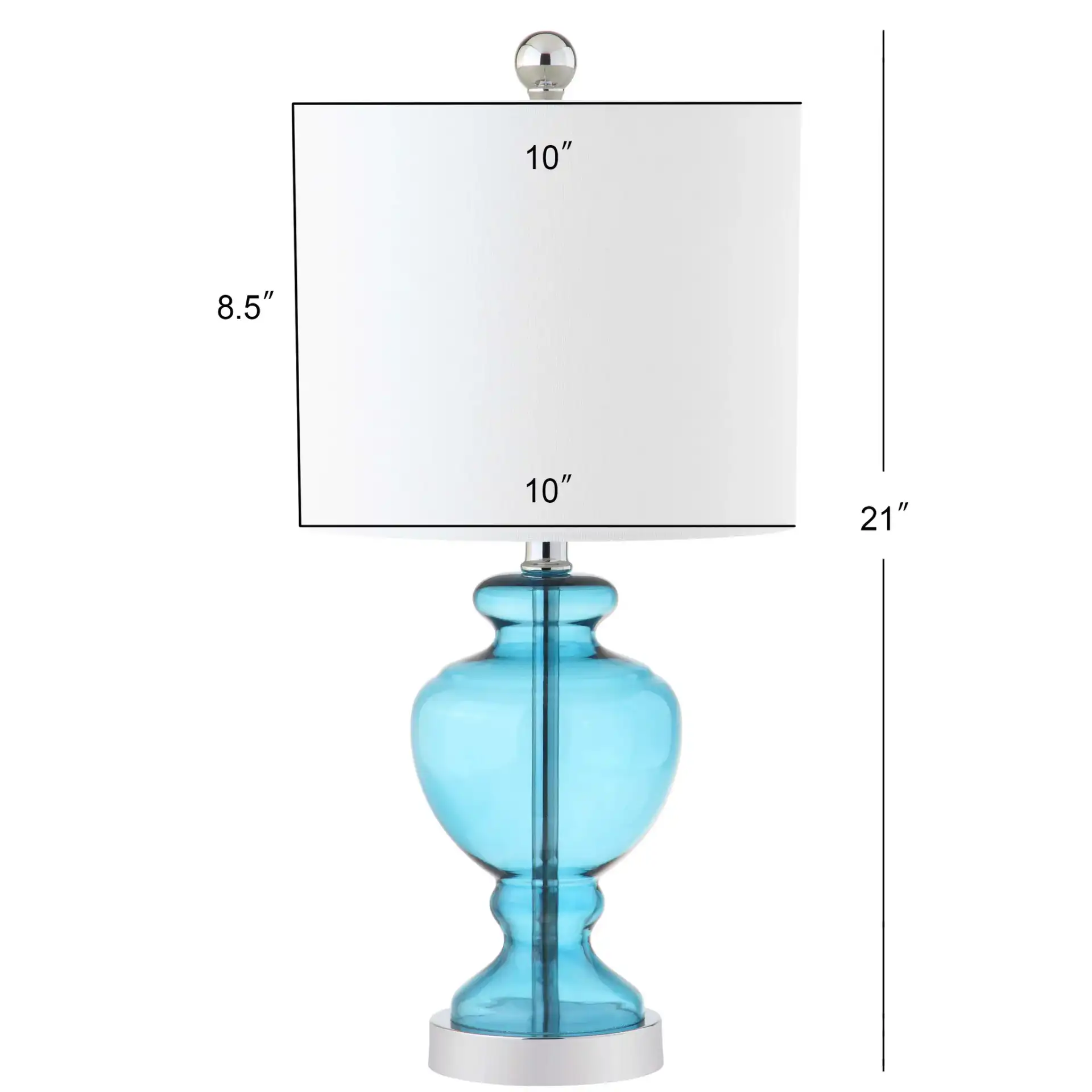 Marine Table Lamp in Blue / Charcoal, detail view