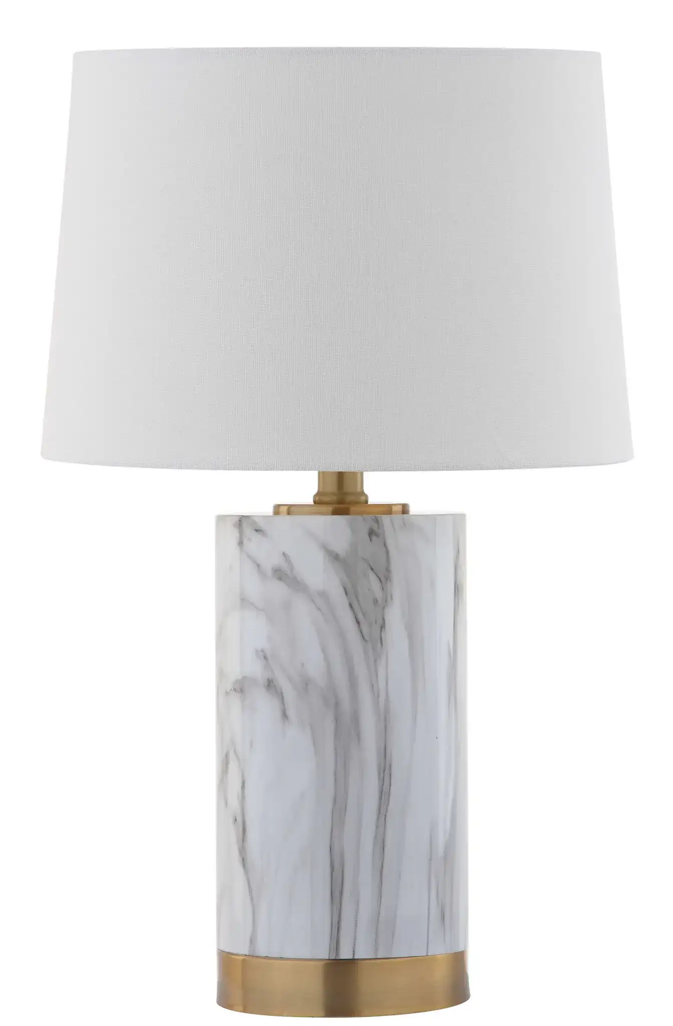 Winston Table Lamp in White Marble / Gold, detail view