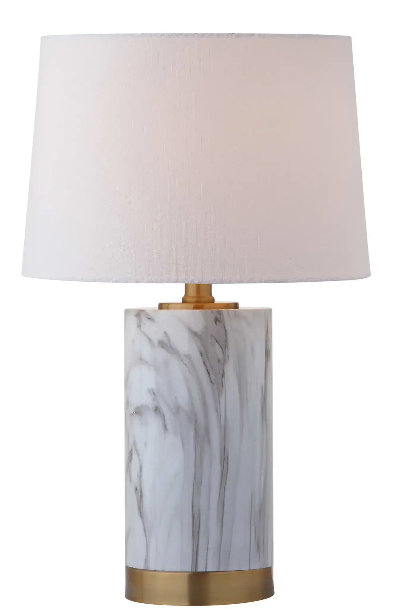 Winston Table Lamp in White Marble / Gold