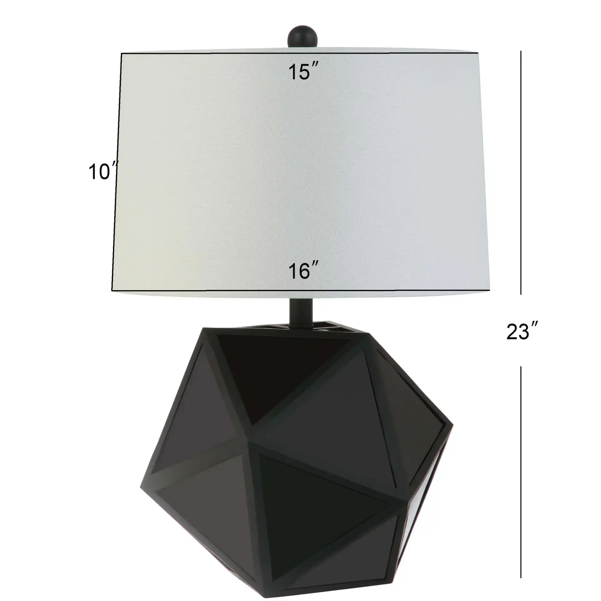 Brycin Table Lamp (Set Of 2) in Black / Chrome, detail view