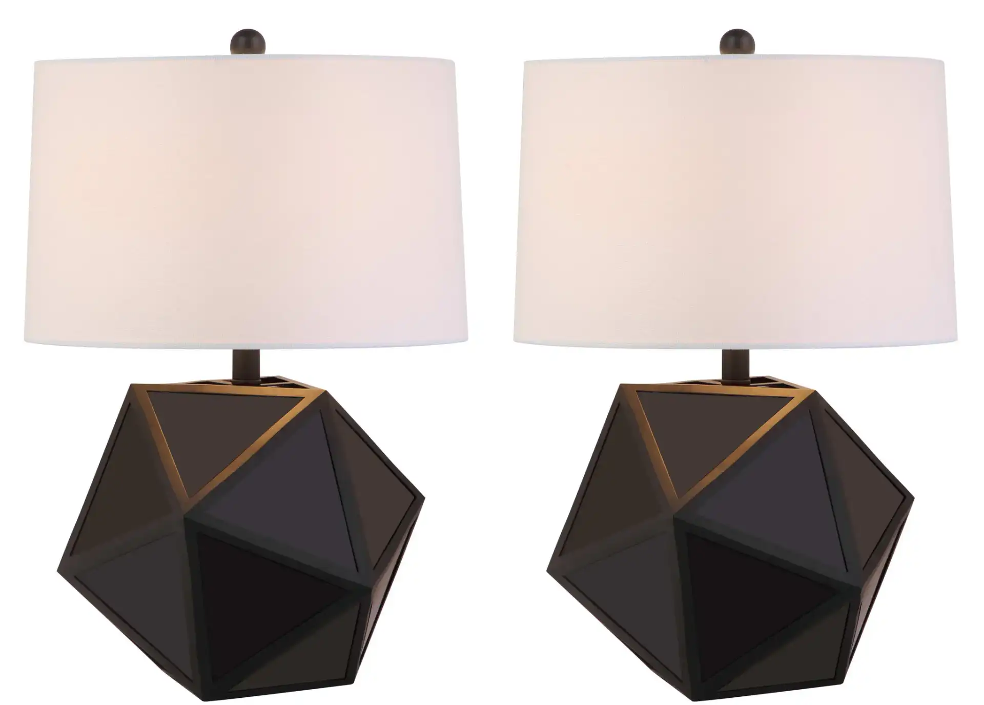 Brycin Table Lamp (Set Of 2) in Black / Chrome