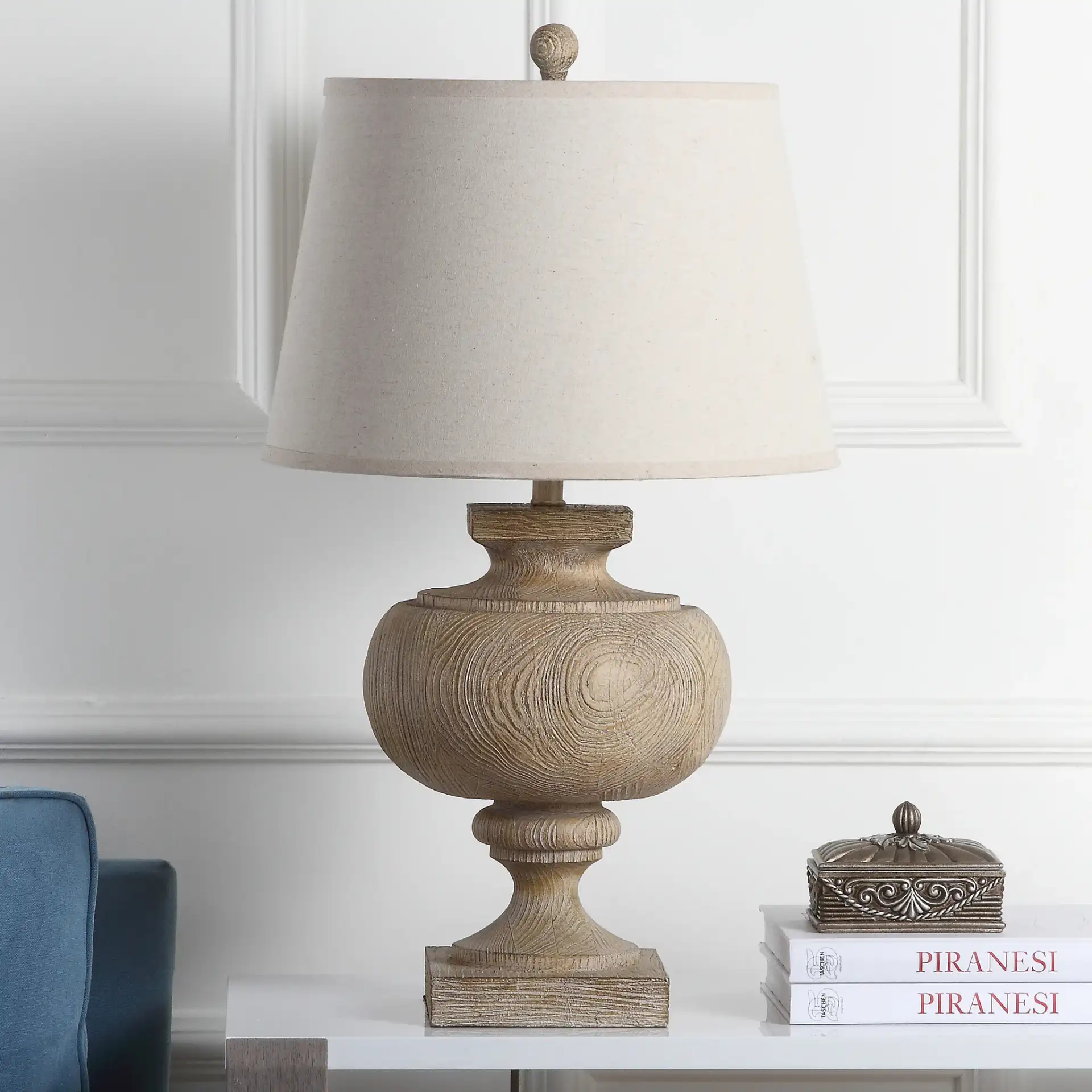 Prescott Table Lamp in Brown, detail view