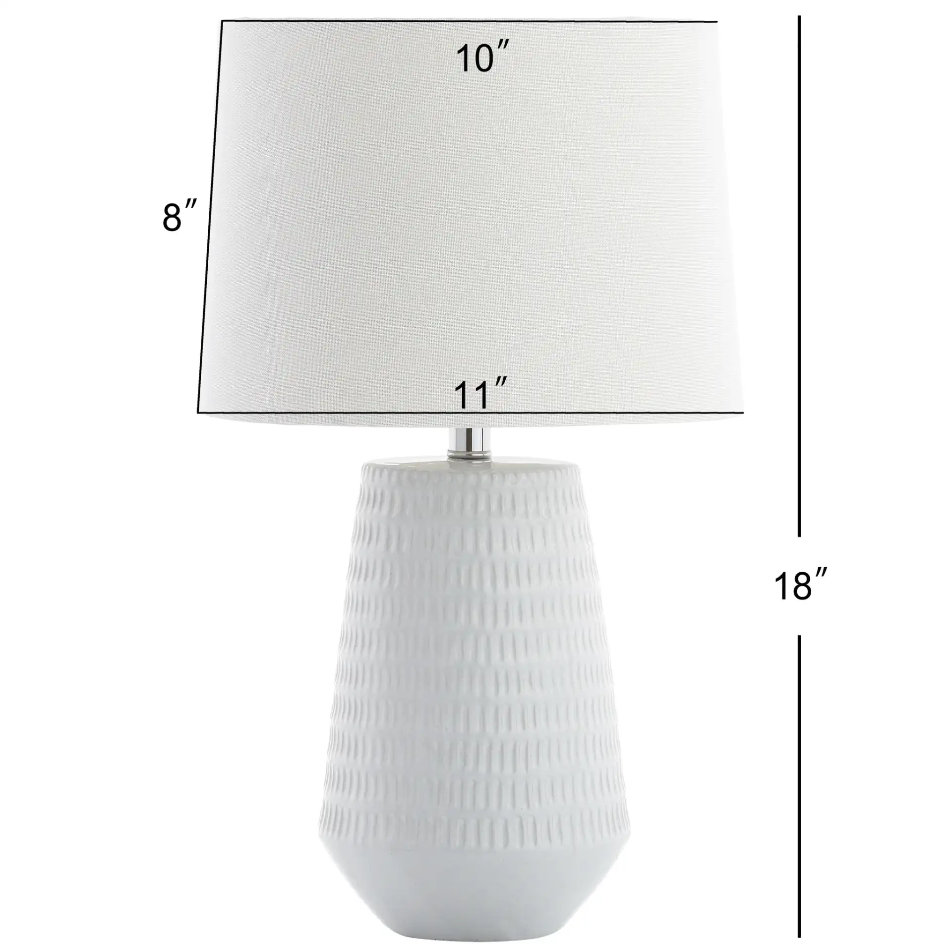 Stark Table Lamp in White, detail view