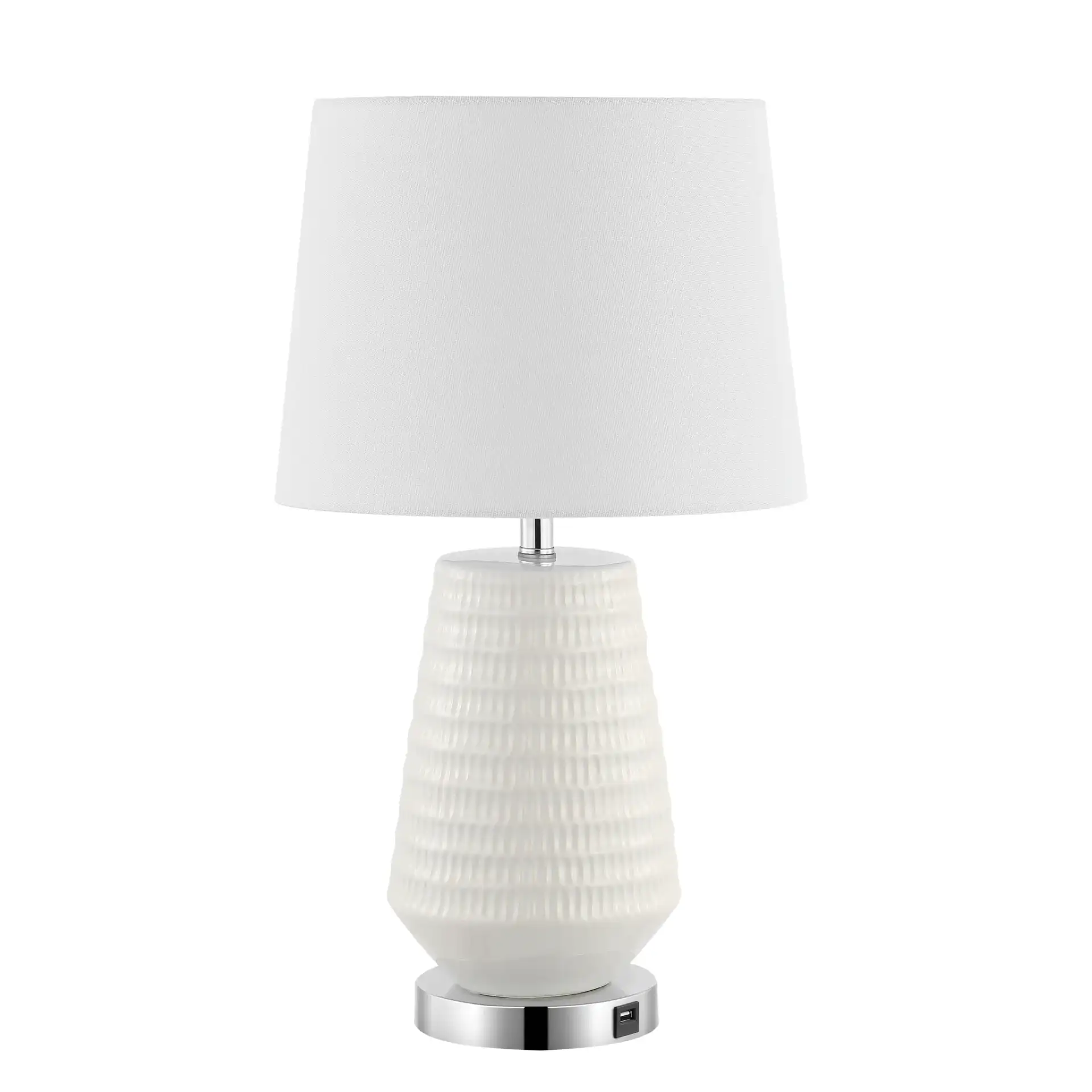 Stark Table Lamp in White, detail view