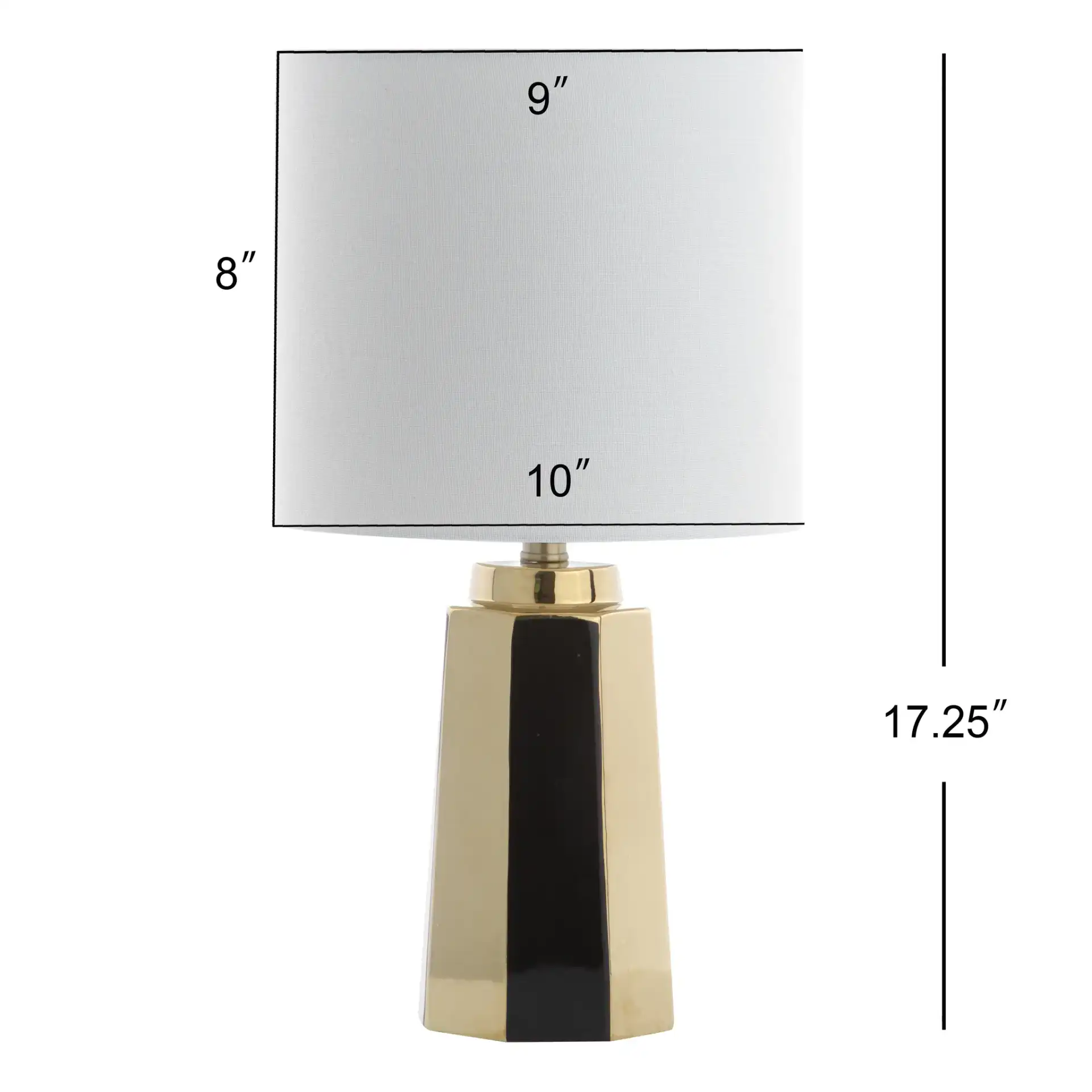 Parlon Table Lamp in Plated Gold, detail view