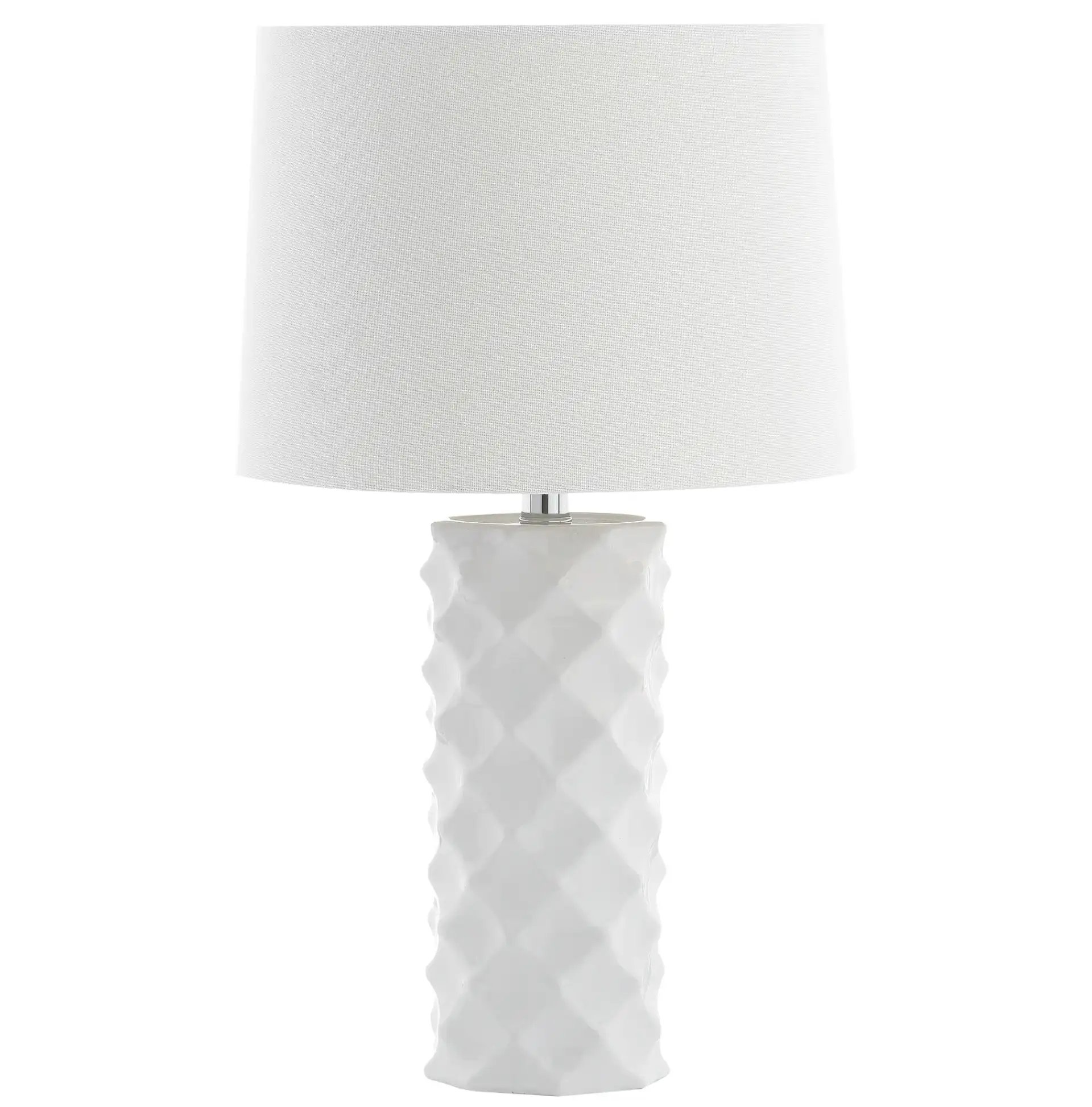 Belford Table Lamp in White, detail view