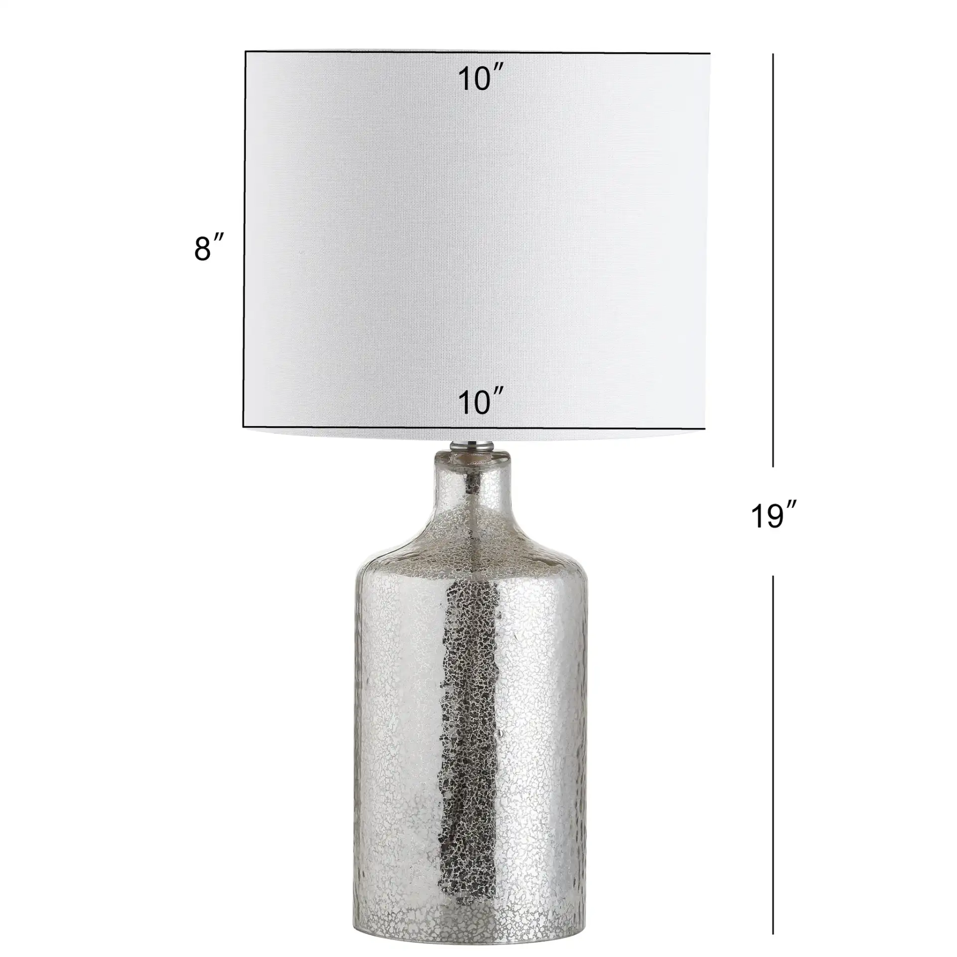Danaris Table Lamp in Silver, detail view
