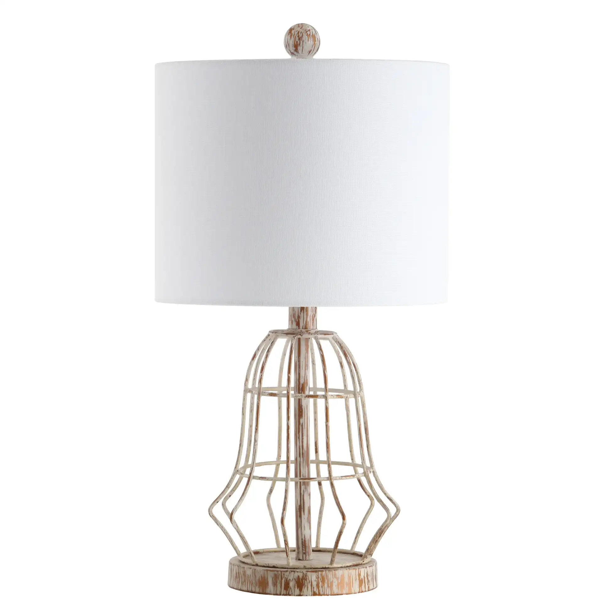 Canes Table Lamp in Metal Antiqued, detail view