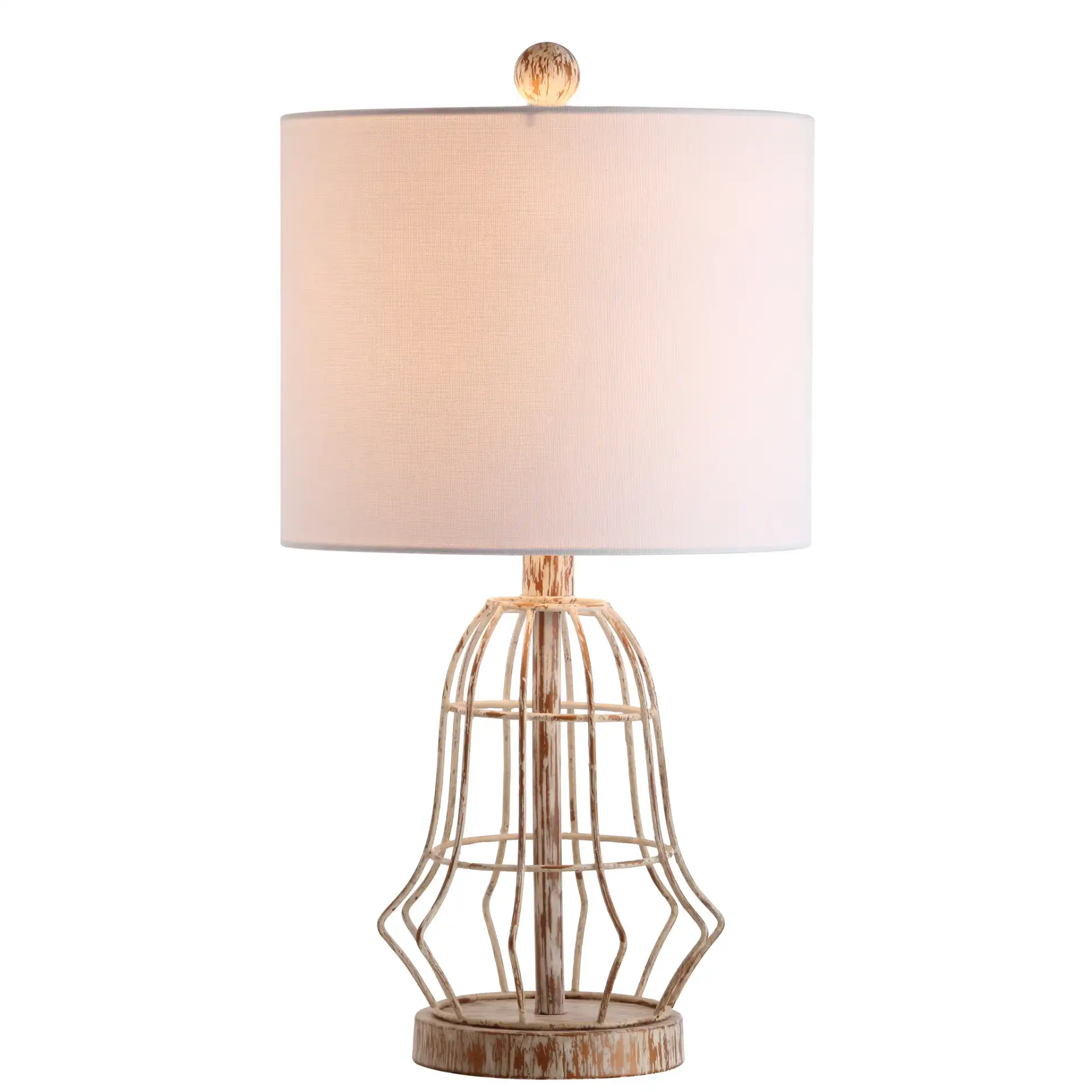 Canes Table Lamp in Metal Antiqued