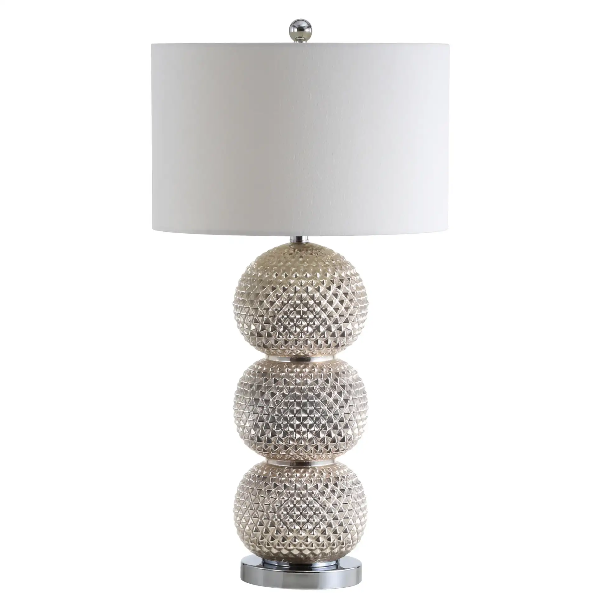 Darcia Table Lamp in Silver, detail view
