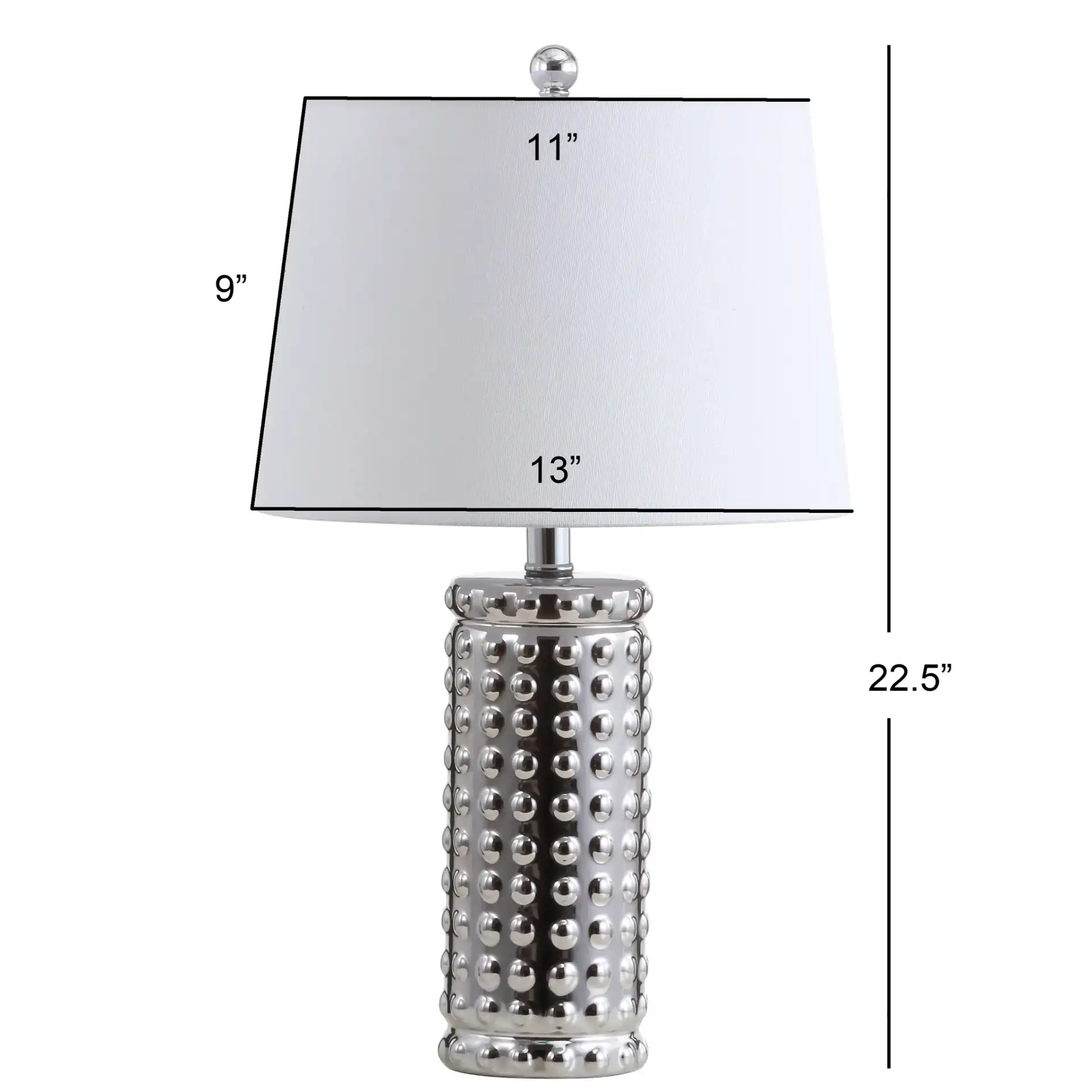 Harlee Table Lamp (Set Of 2) in Silver, detail view