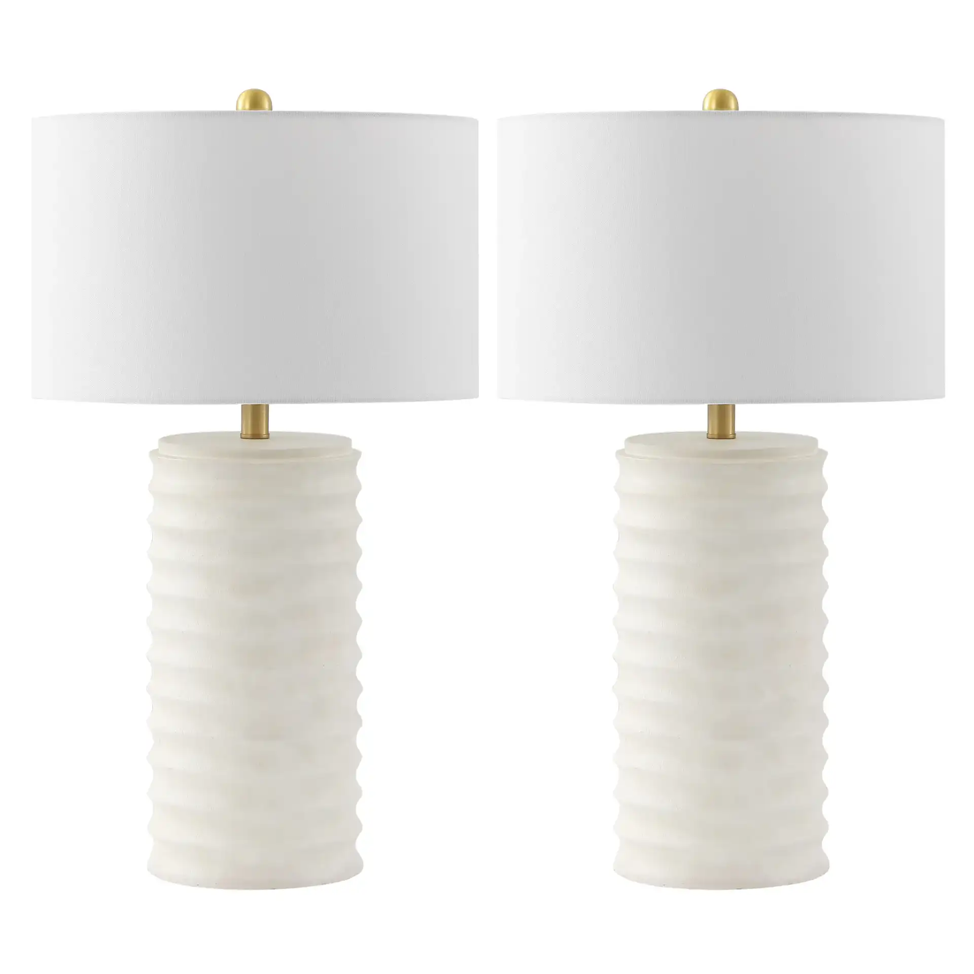 Melina Table Lamp (Set Of 2) in Bone, detail view