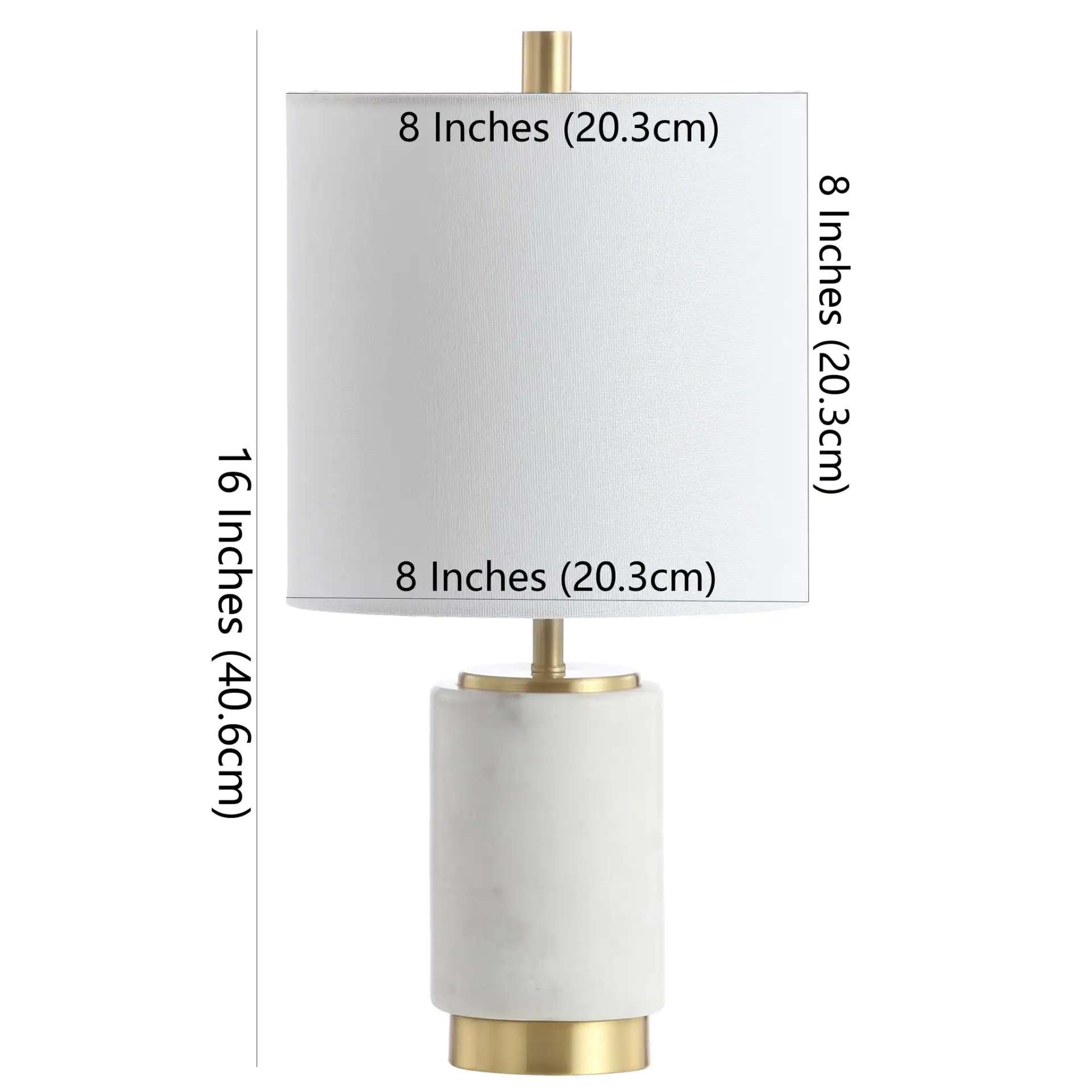 Davion Table Lamp in Brass, detail view