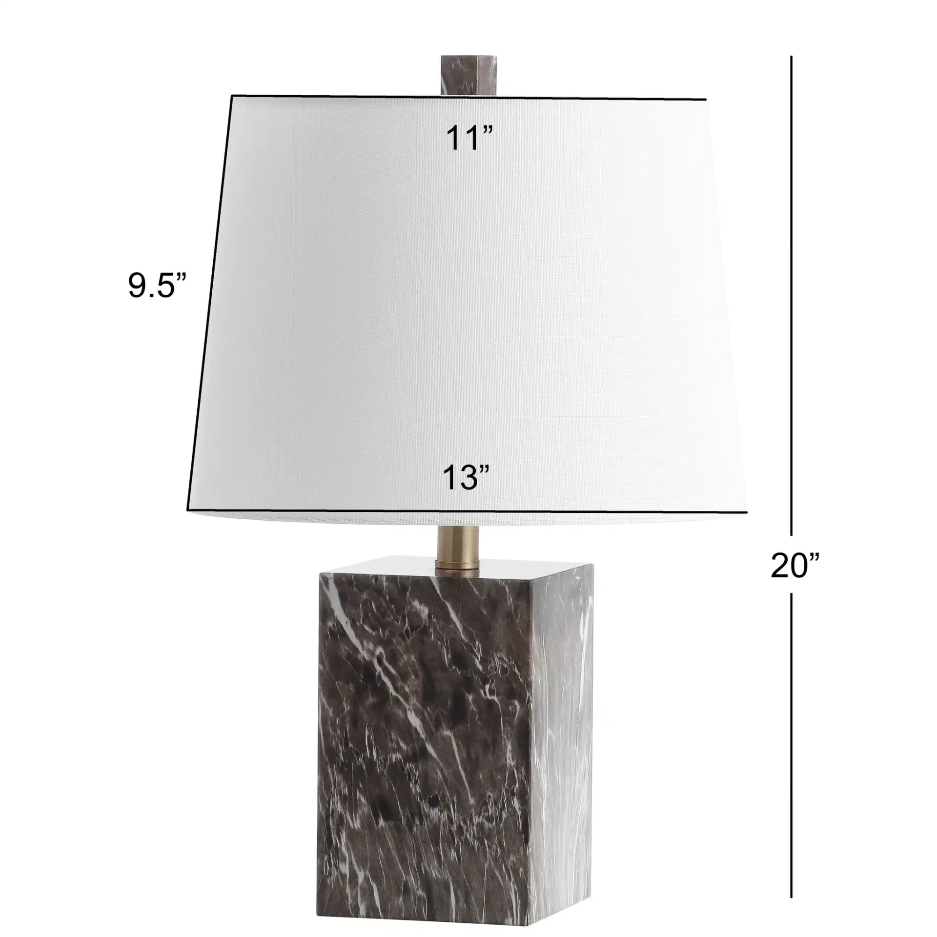 Brett Table Lamp in Brown, detail view