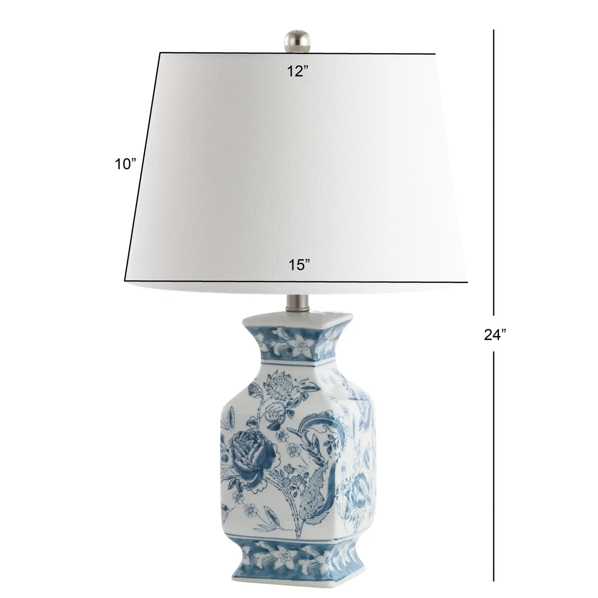 Mayson Table Lamp in Blue / White, detail view