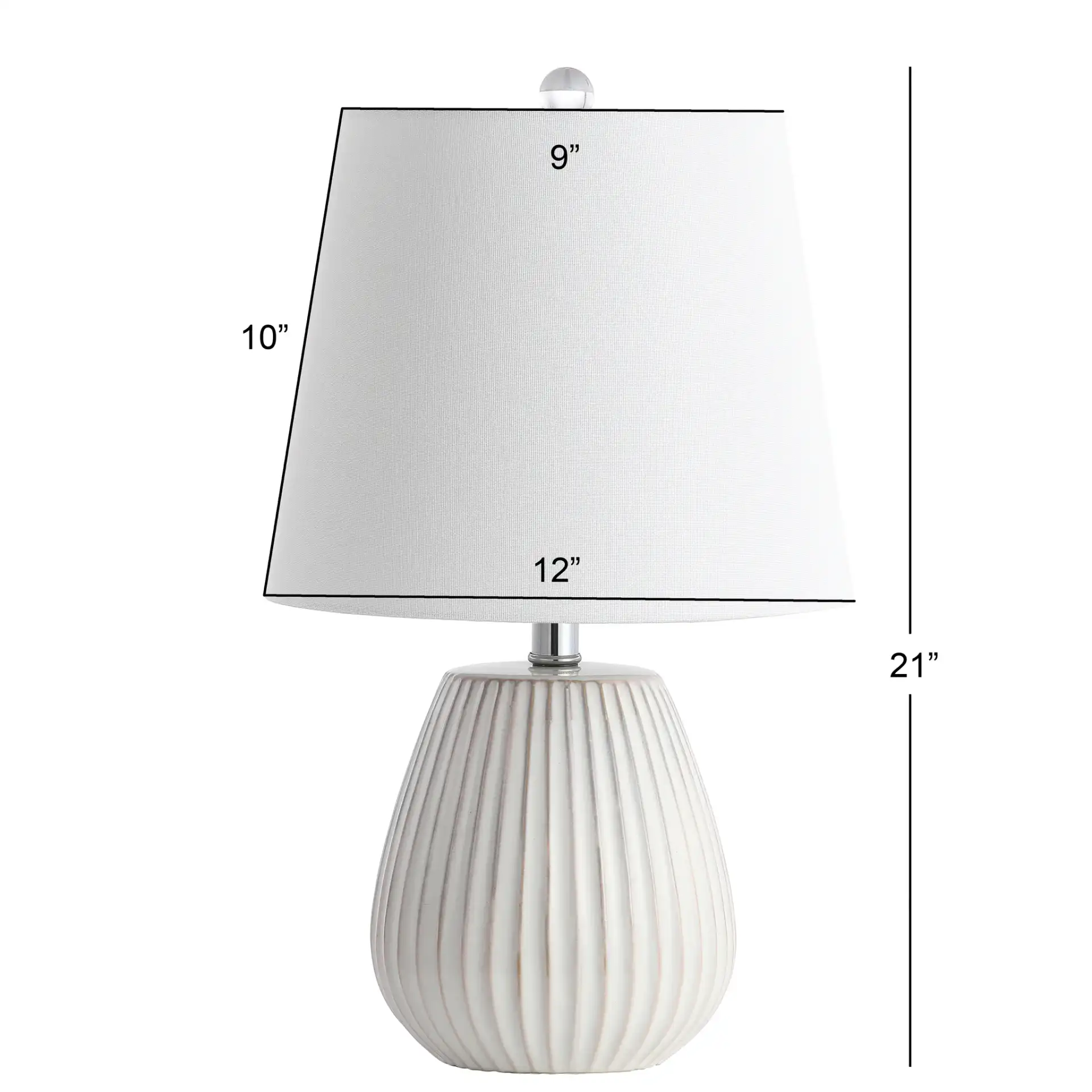 Kole Table Lamp (Set Of 2) in White, detail view