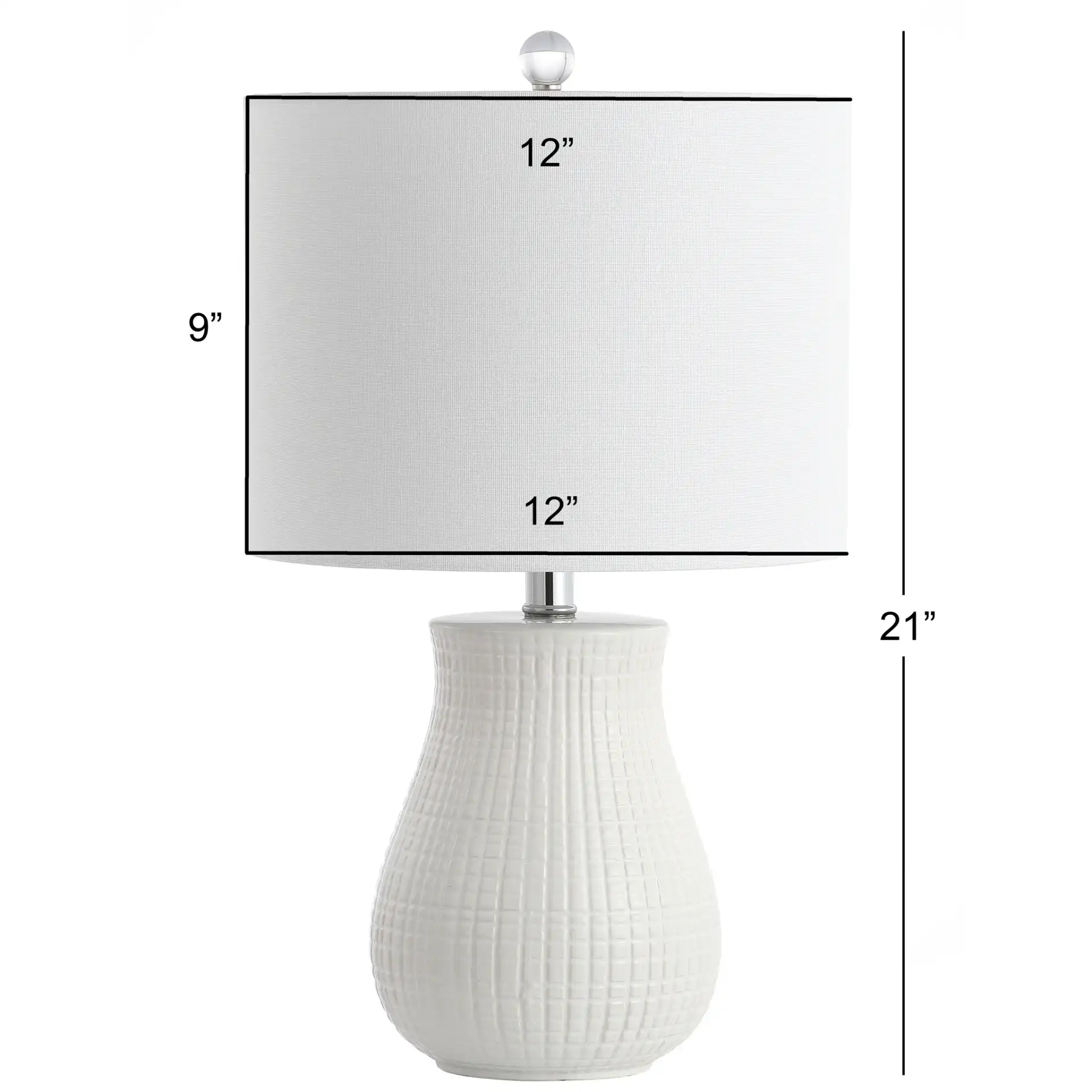 Dayton Table Lamp (Set Of 2) in White, detail view