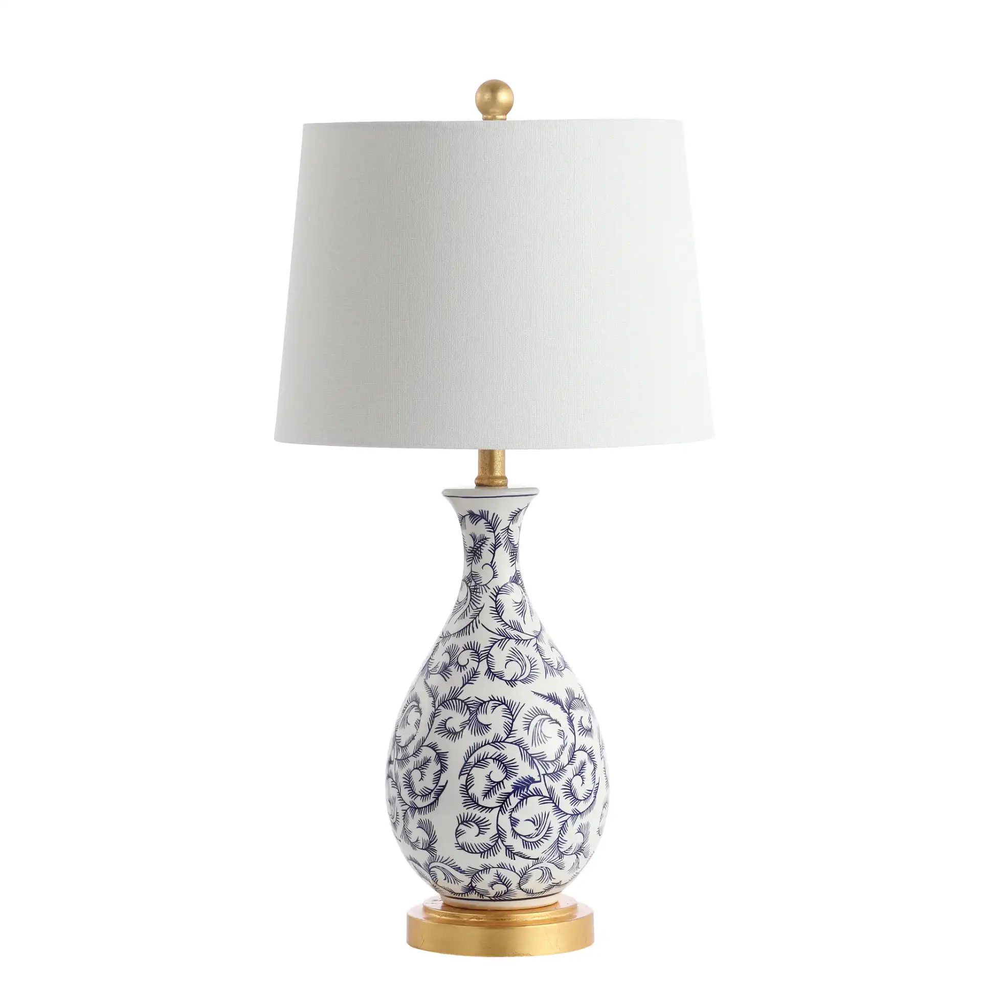Avi Table Lamp (Set Of 2) in Blue / White, detail view