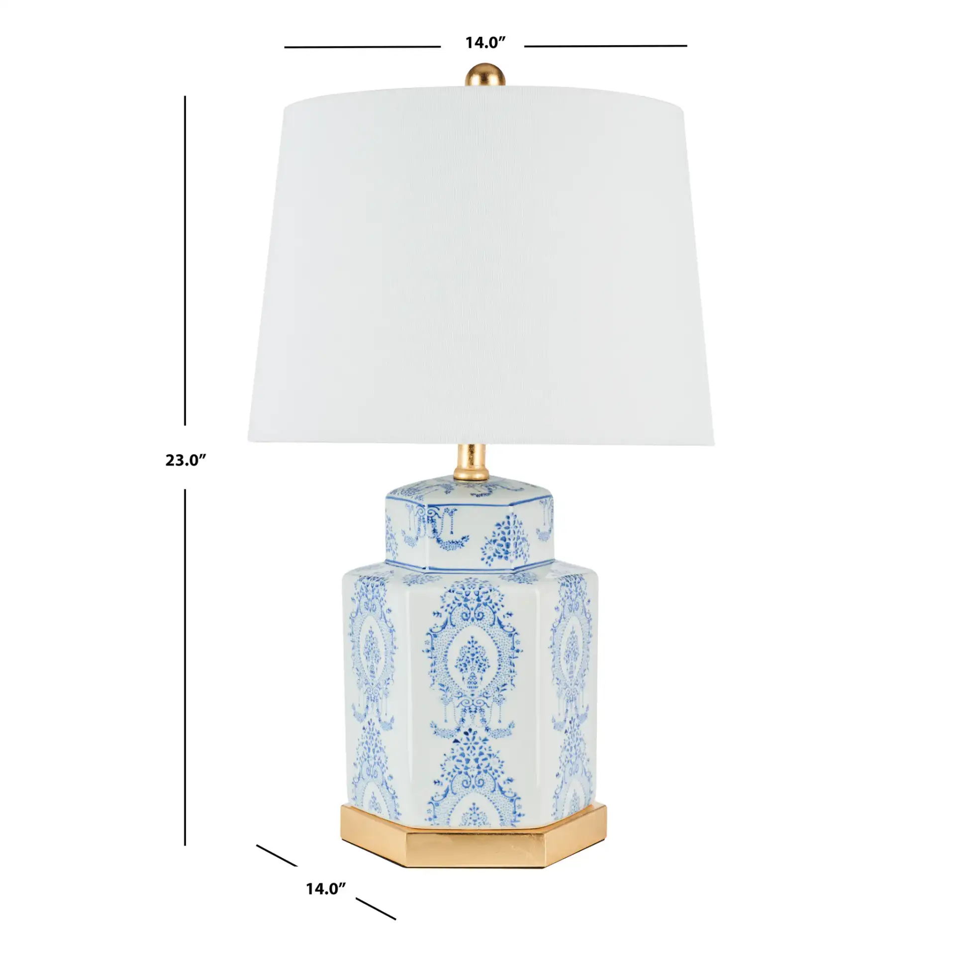 Bodin Table Lamp (Set of 2) in Blue / White, detail view