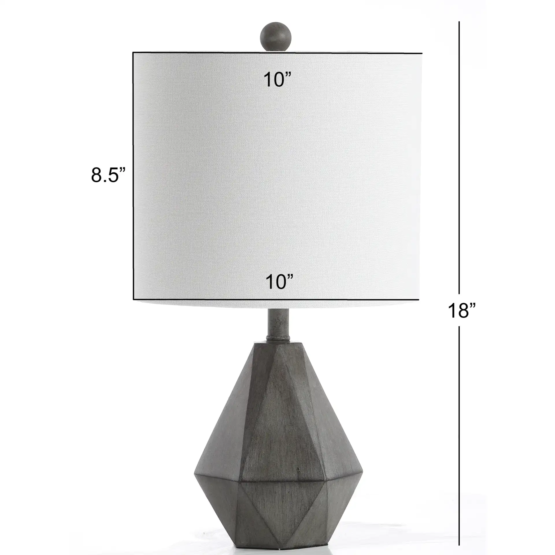 Vaughn Table Lamp in Gray, detail view
